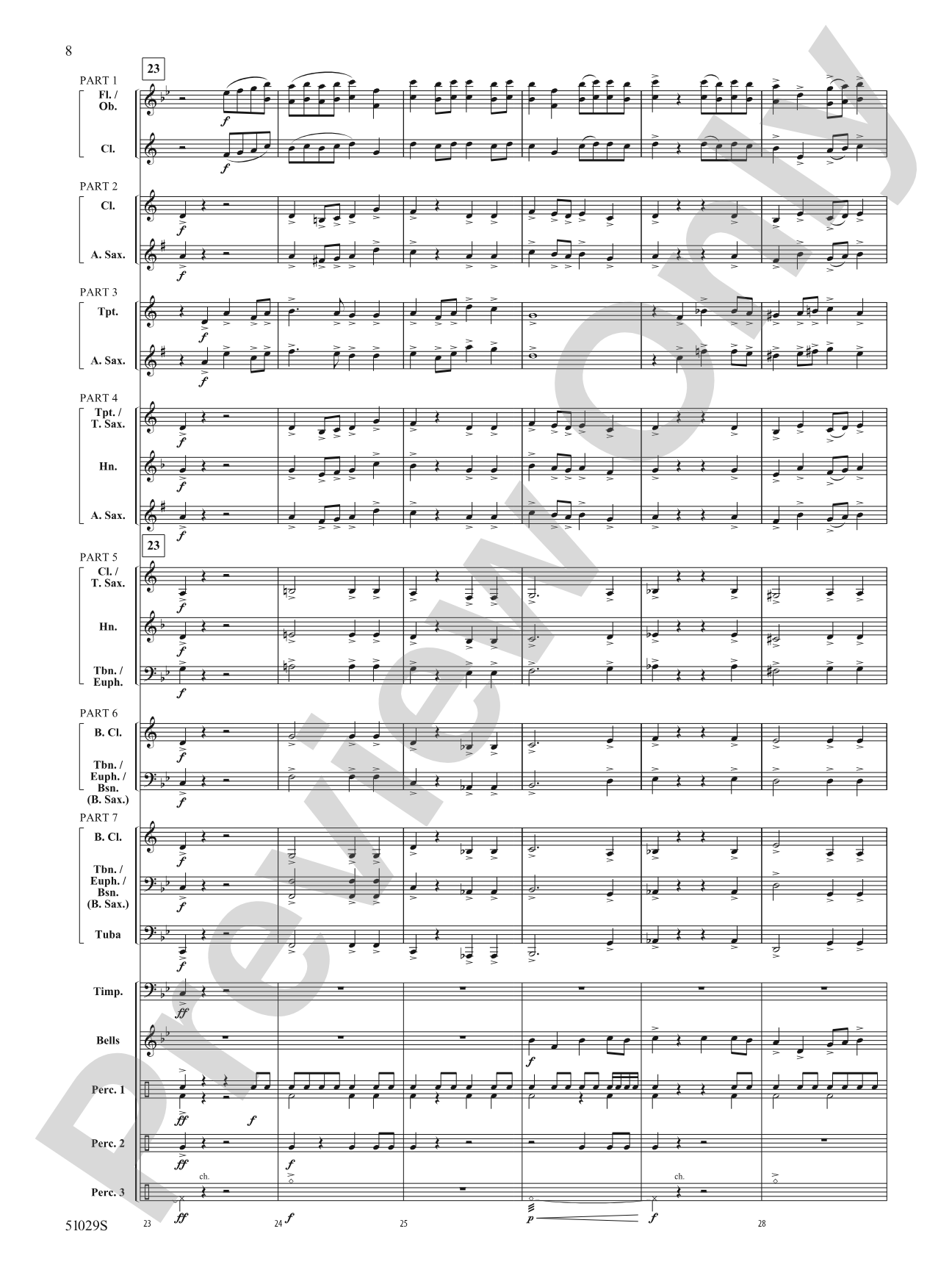 One Final Mission: Concert Band Conductor Score & Parts - ColorFlex Version