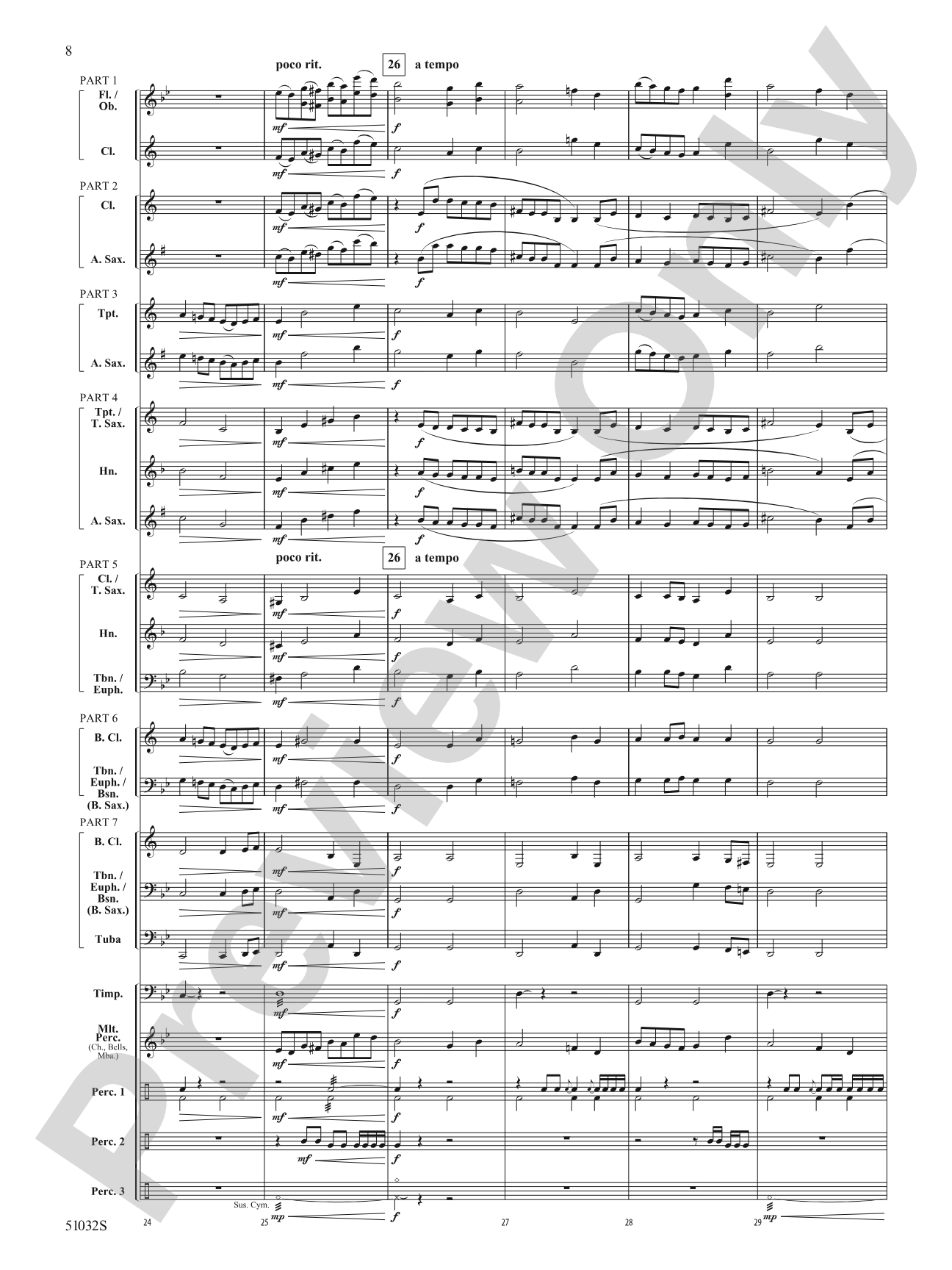 Moscow, 1941: Concert Band Conductor Score & Parts - ColorFlex version