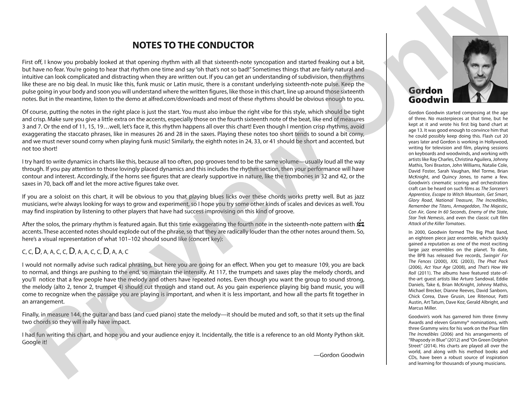 Crunchy Frog: Jazz Ensemble Conductor Score & Parts