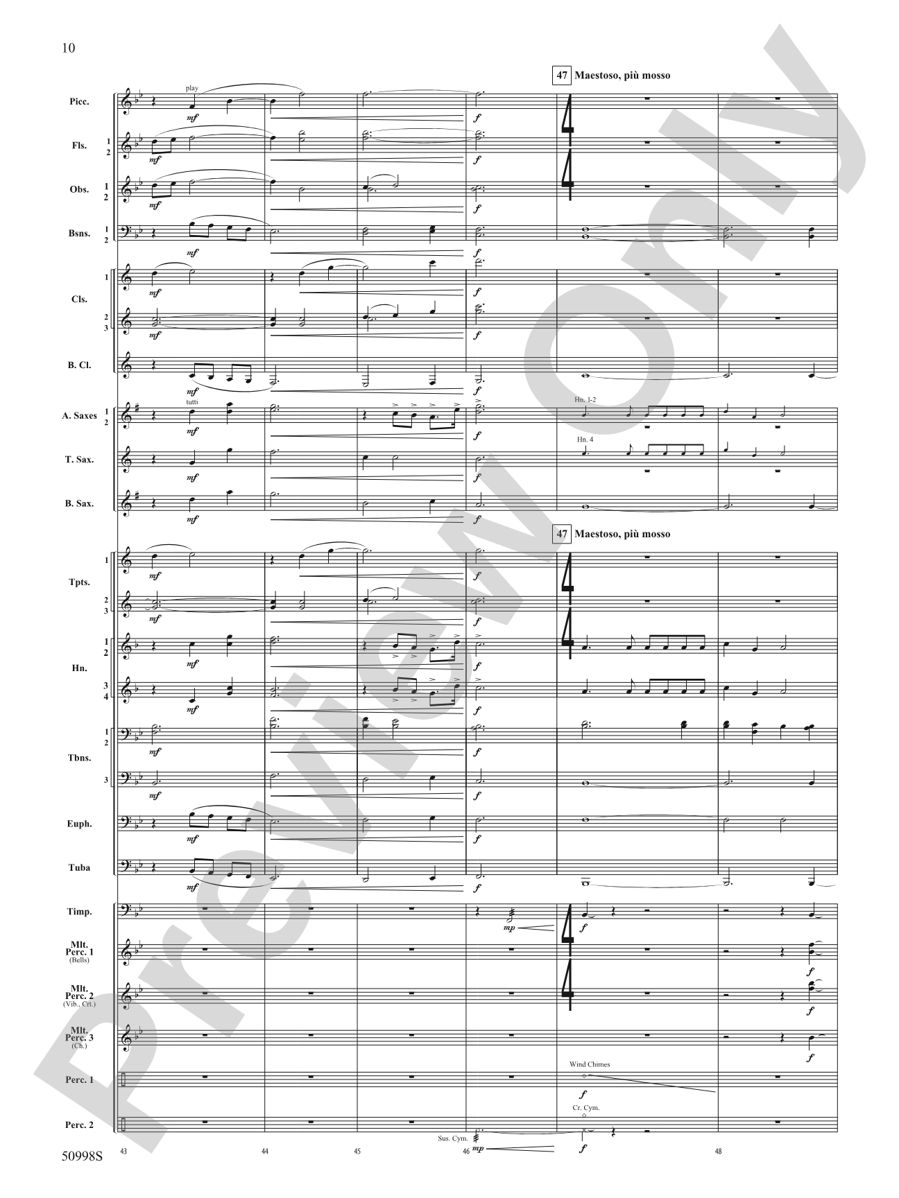 With You: Concert Band Conductor Score & Parts