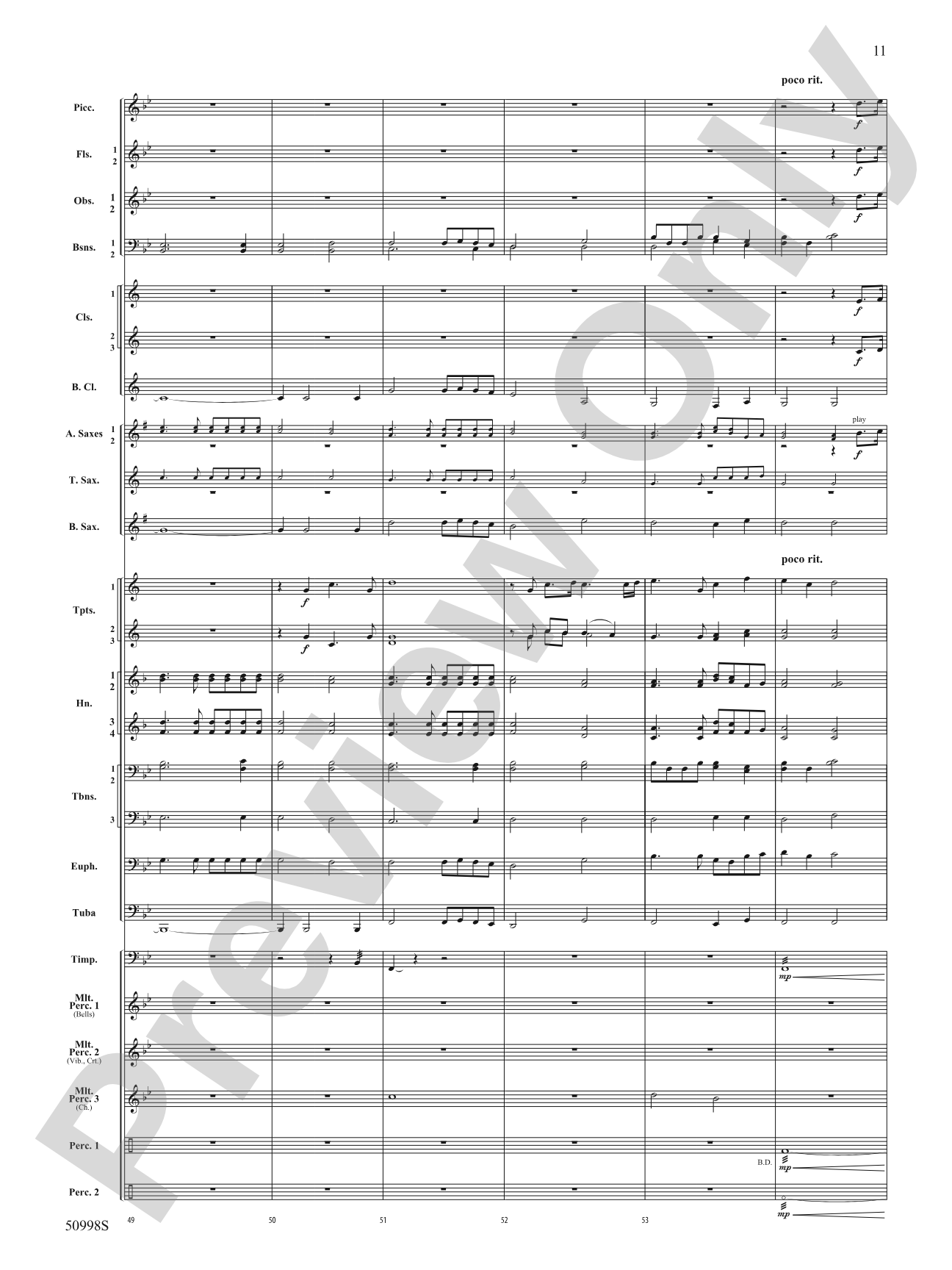 With You: Concert Band Conductor Score & Parts