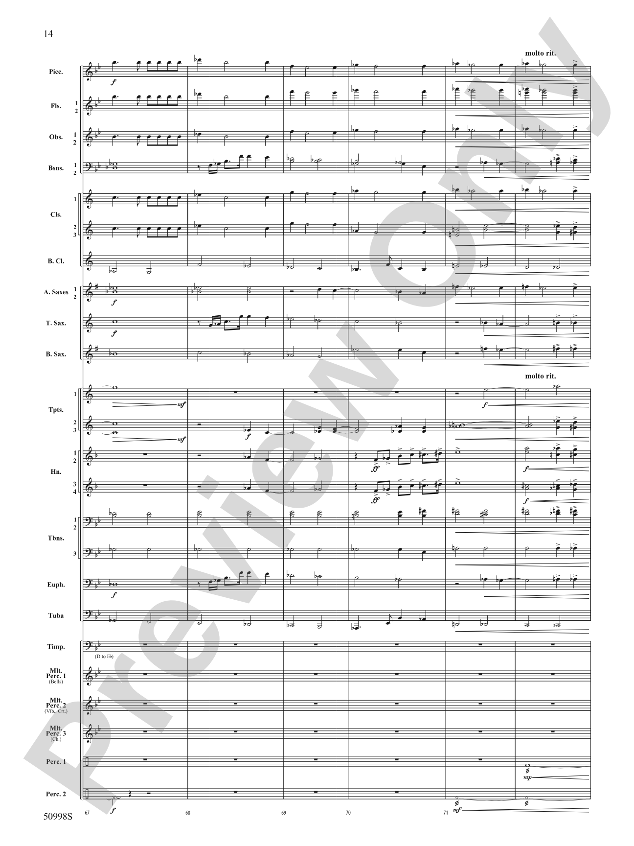 With You: Concert Band Conductor Score & Parts