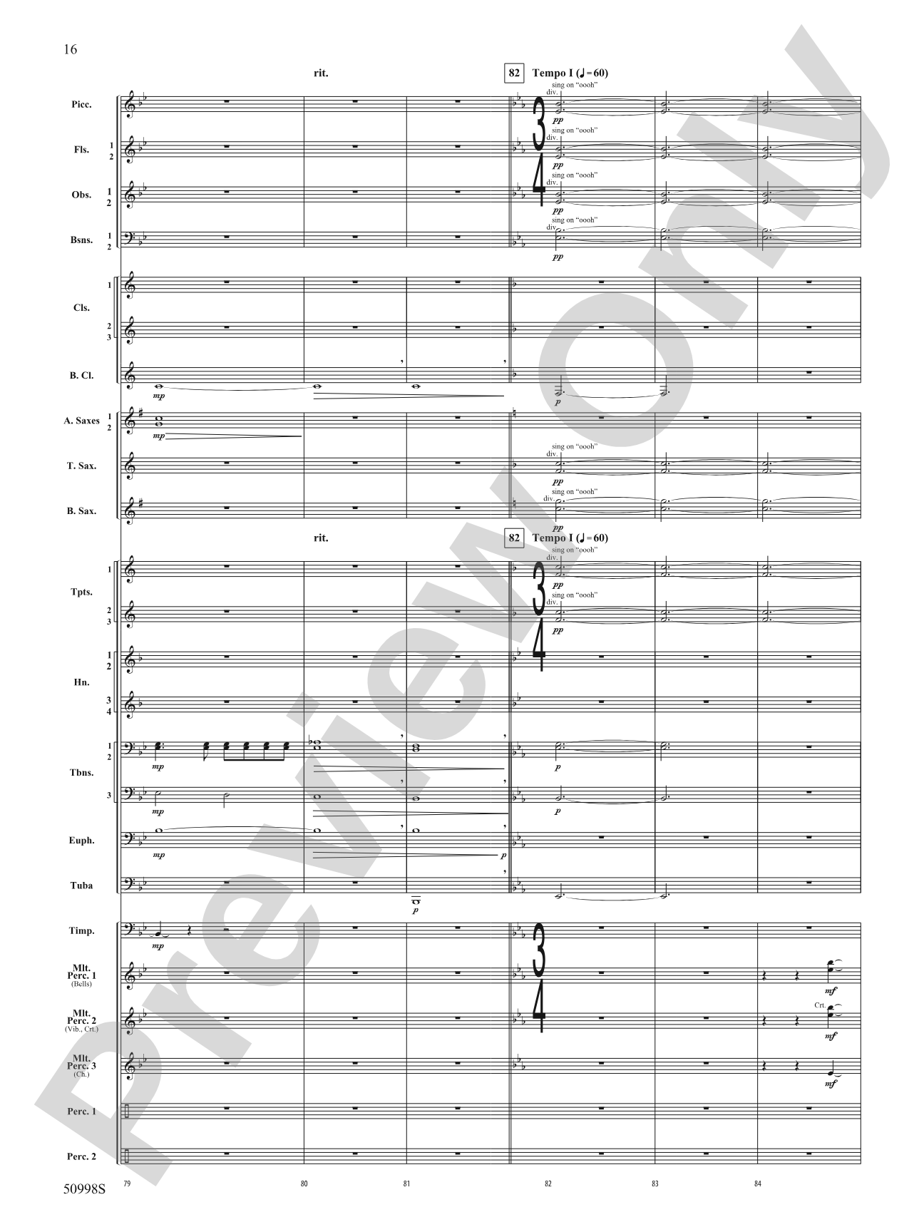 With You: Concert Band Conductor Score & Parts