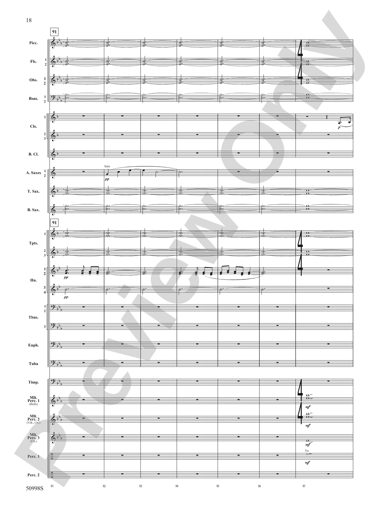 With You: Concert Band Conductor Score & Parts