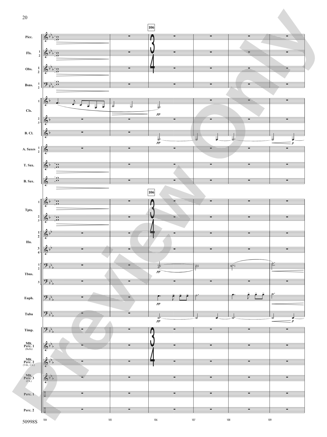 With You: Concert Band Conductor Score & Parts