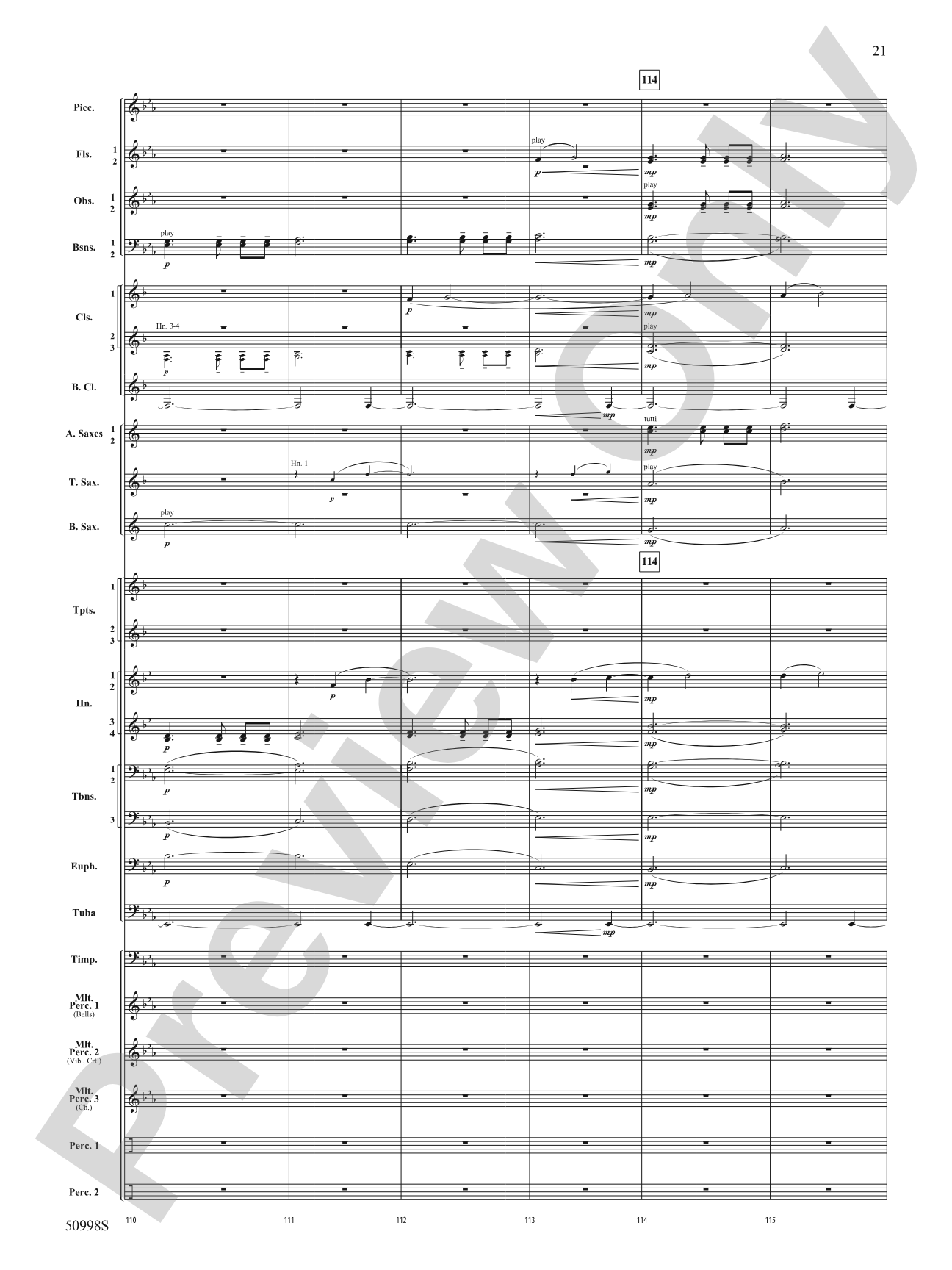 With You: Concert Band Conductor Score & Parts