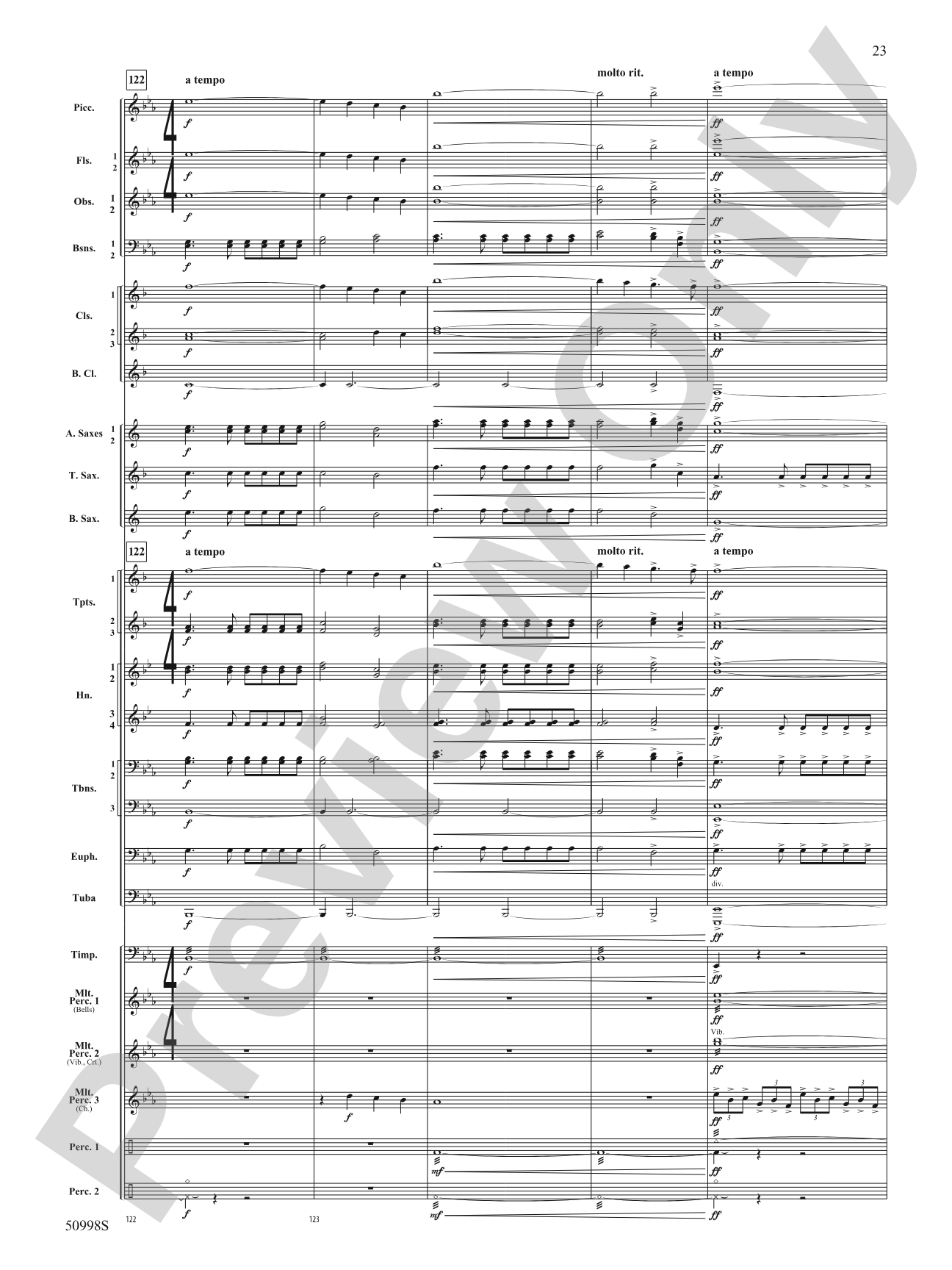 With You: Concert Band Conductor Score & Parts