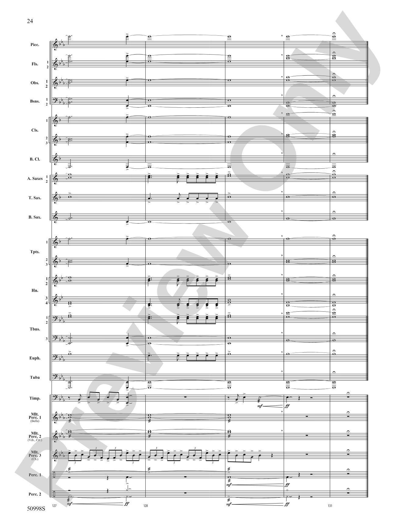 With You: Concert Band Conductor Score & Parts