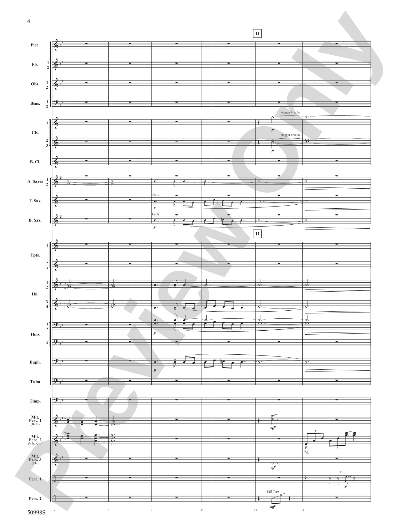 With You: Concert Band Conductor Score & Parts