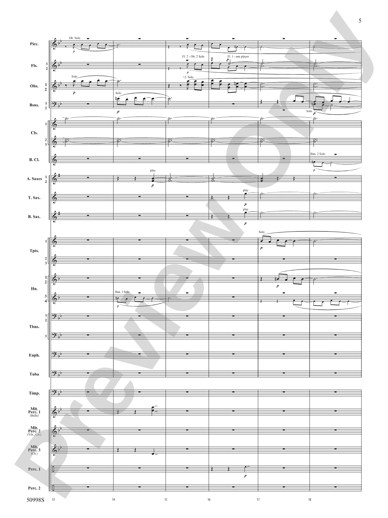 With You: Concert Band Conductor Score & Parts