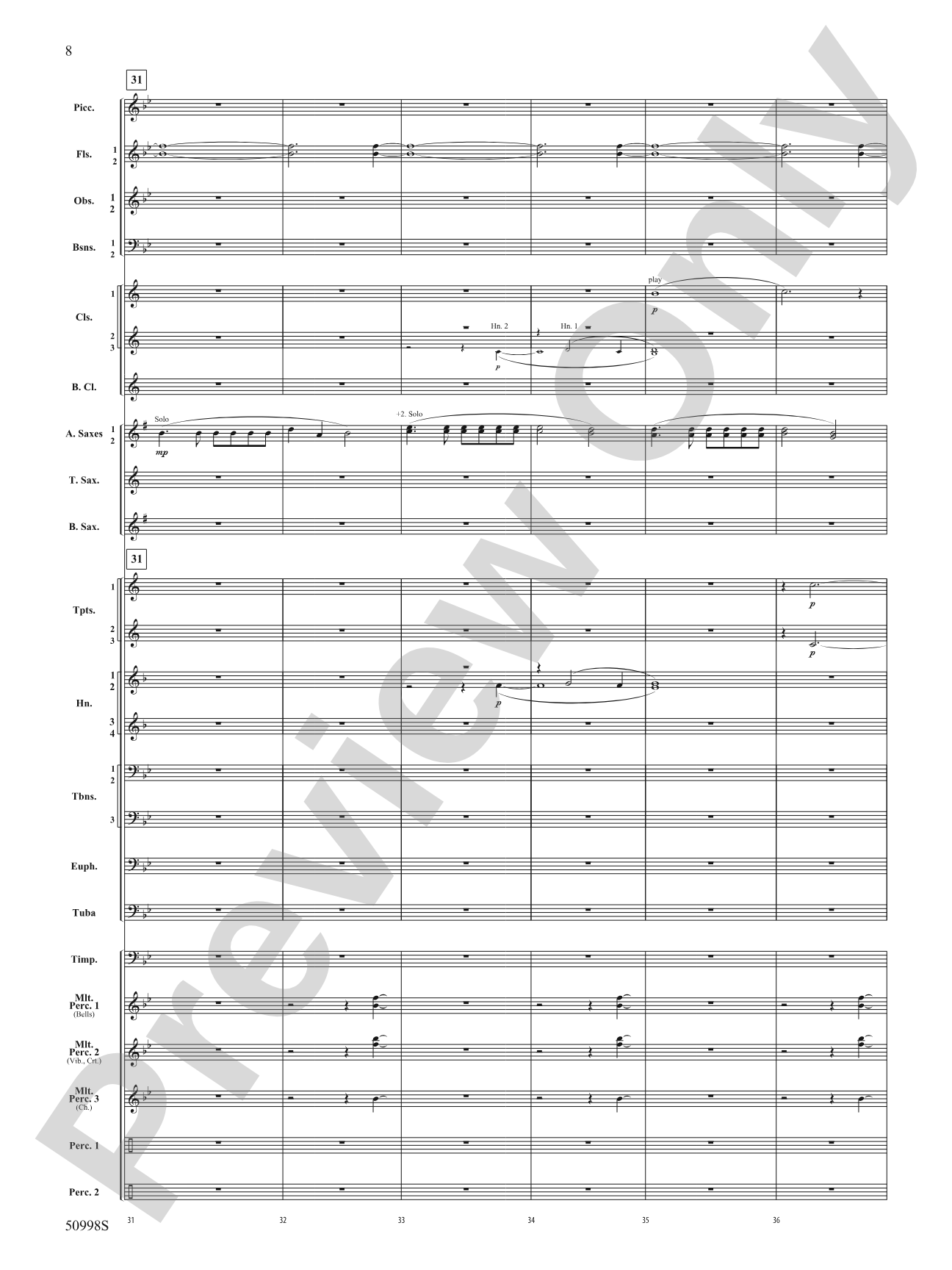 With You: Concert Band Conductor Score & Parts