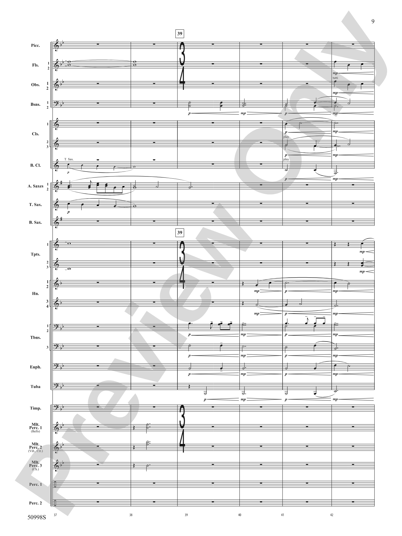 With You: Concert Band Conductor Score & Parts