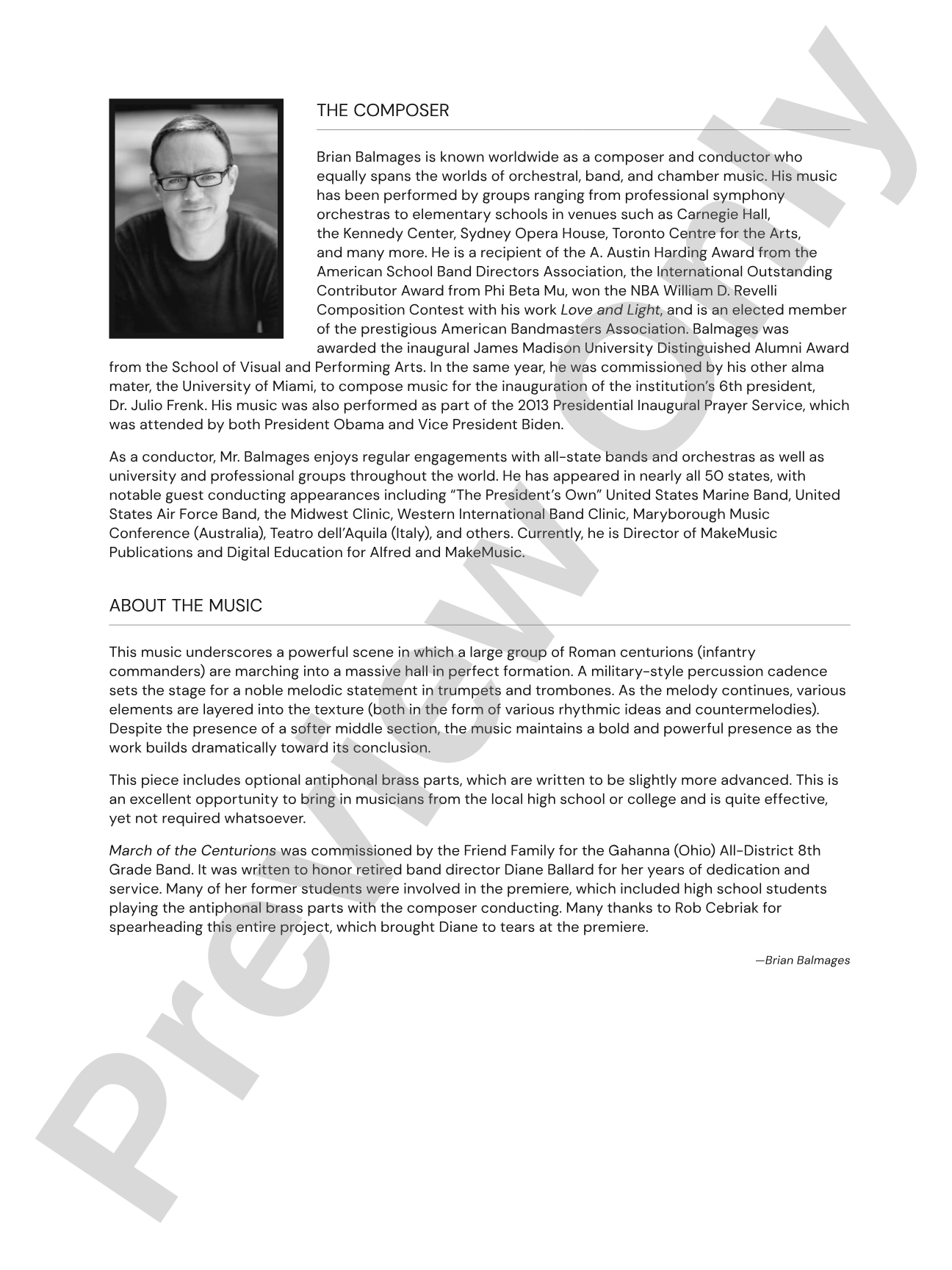 March of the Centurions: Concert Band Conductor Score & Parts