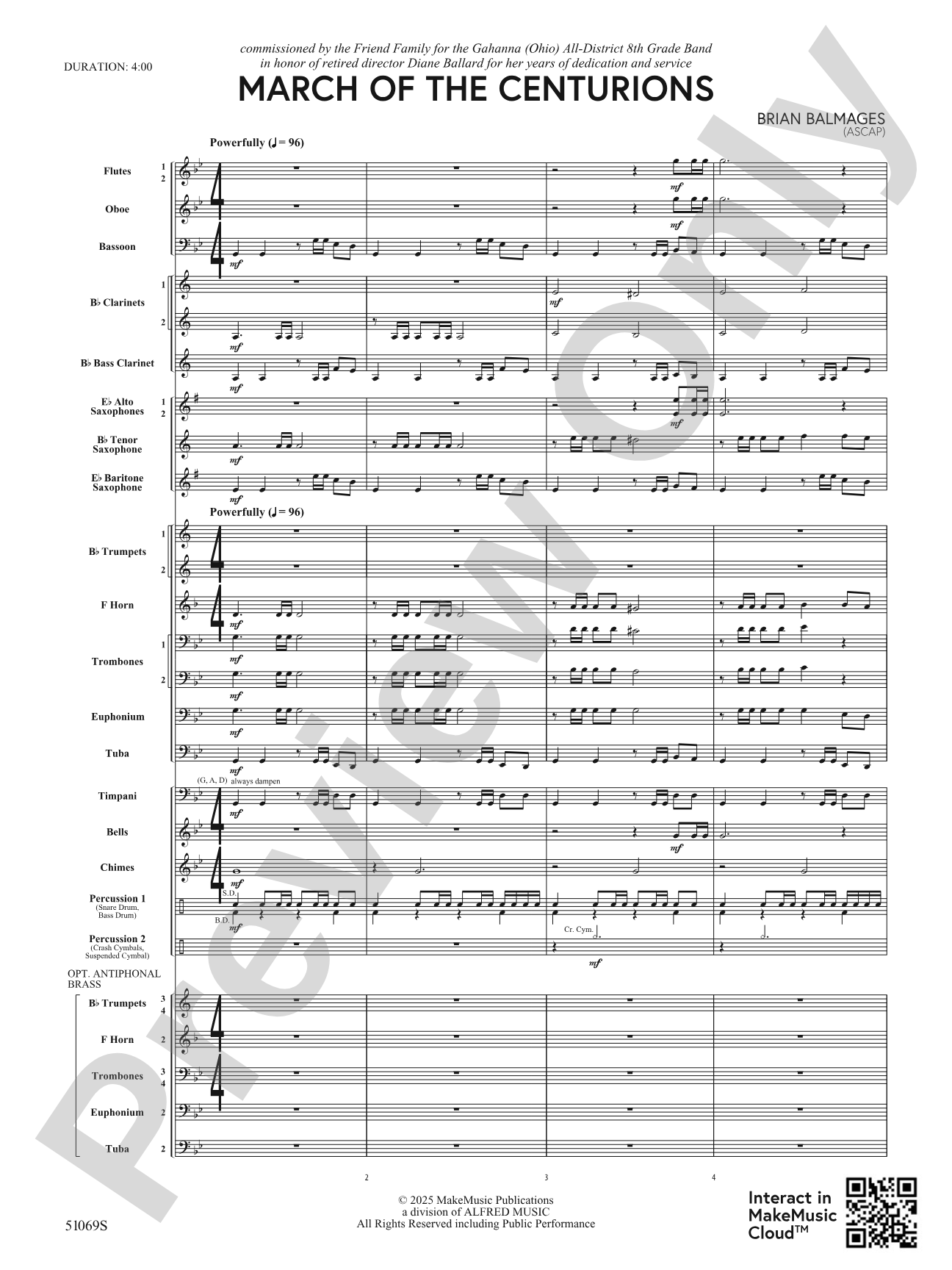 March of the Centurions: Concert Band Conductor Score & Parts