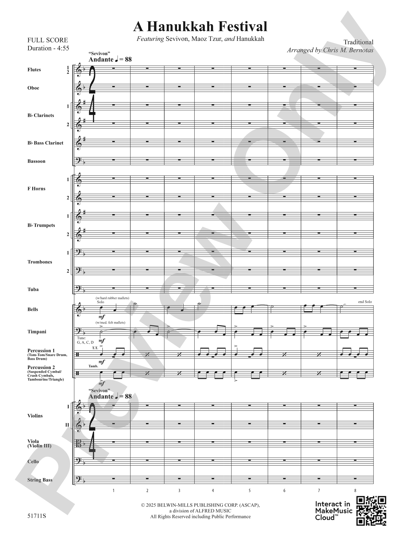 A Hanukkah Festival: Full Orchestra Conductor Score & Parts