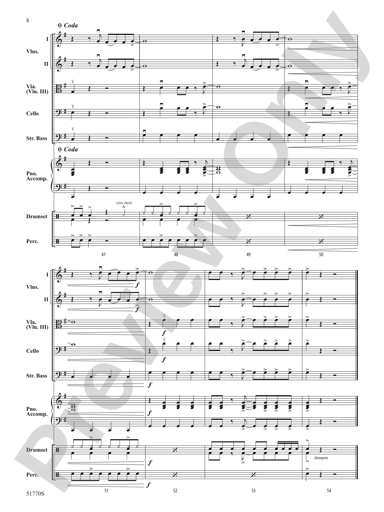 We Can't Be Friends: String Orchestra Conductor Score & Parts