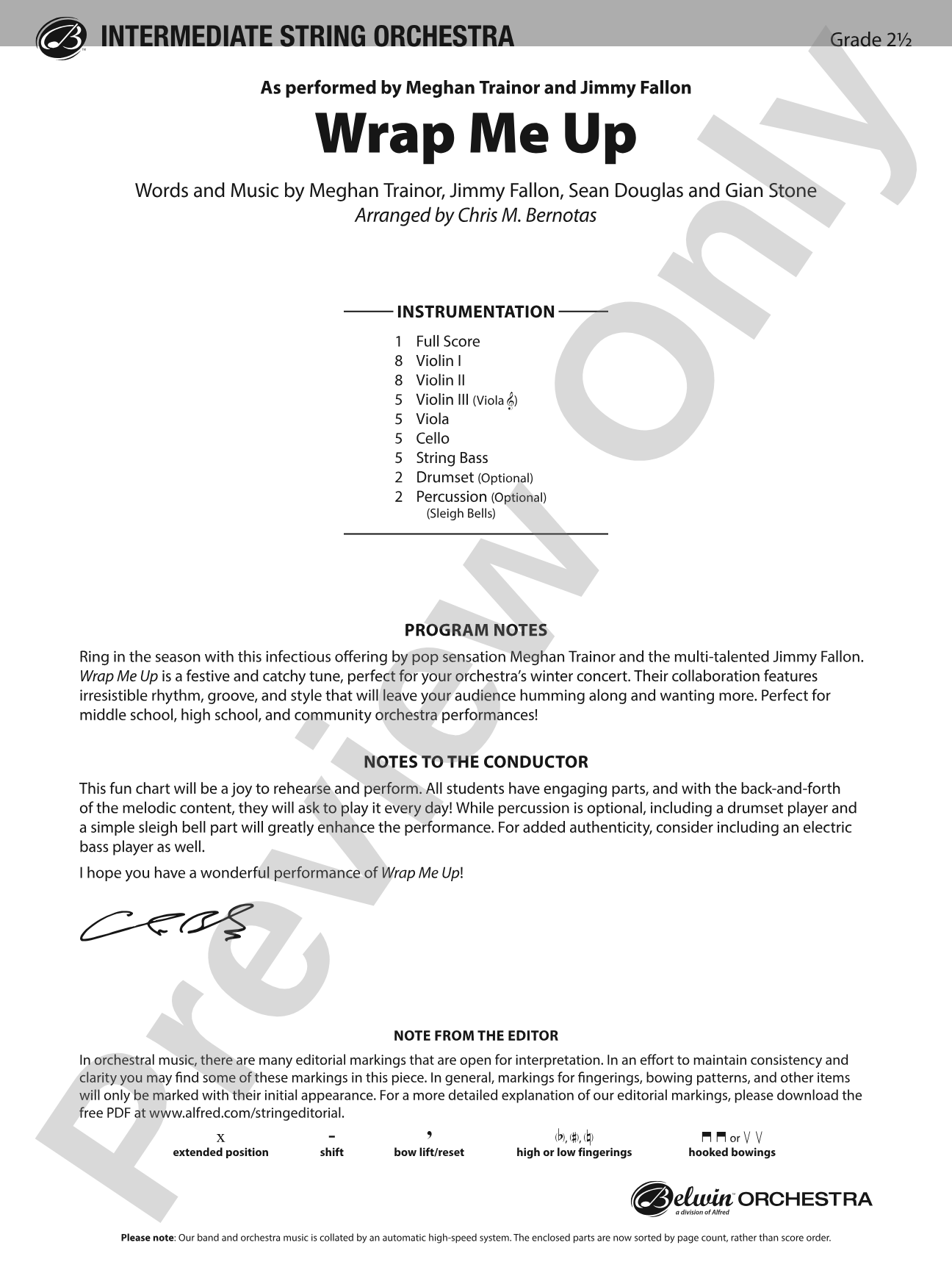 Wrap Me Up: String Orchestra Conductor Score & Parts