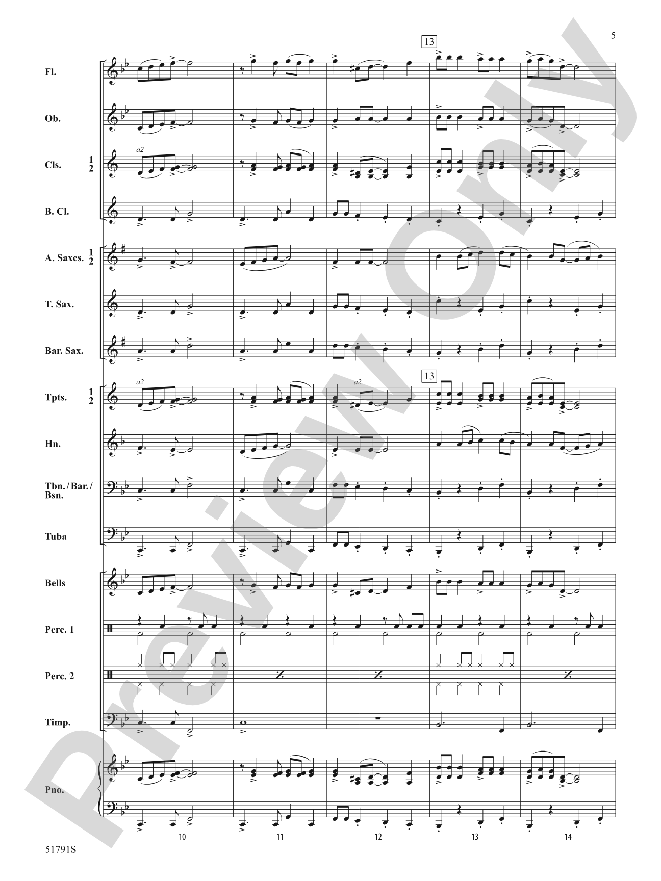 Jingle Bell Rock: Concert Band Conductor Score & Parts