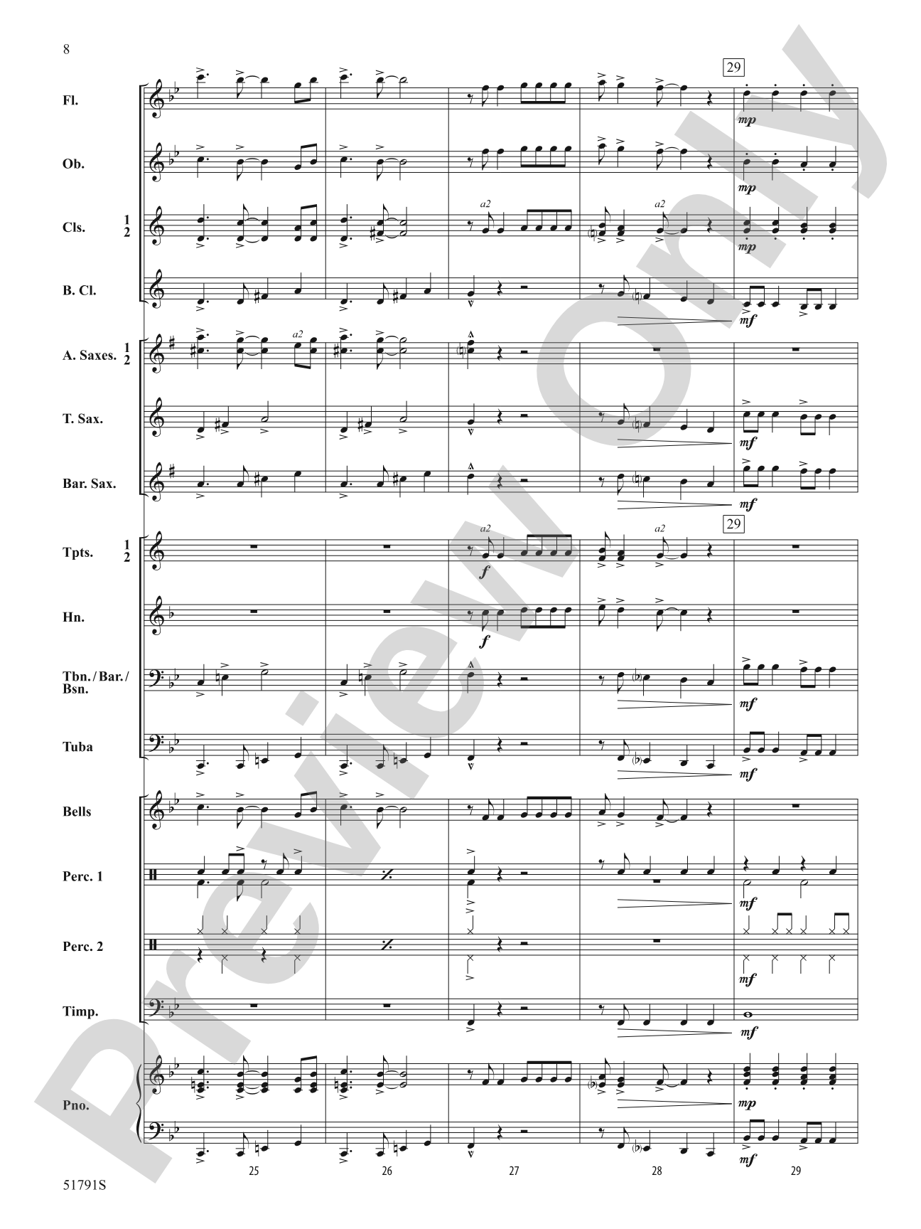 Jingle Bell Rock: Concert Band Conductor Score & Parts
