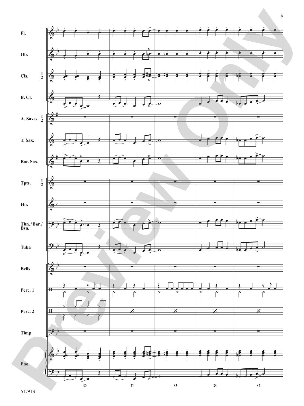 Jingle Bell Rock: Concert Band Conductor Score & Parts