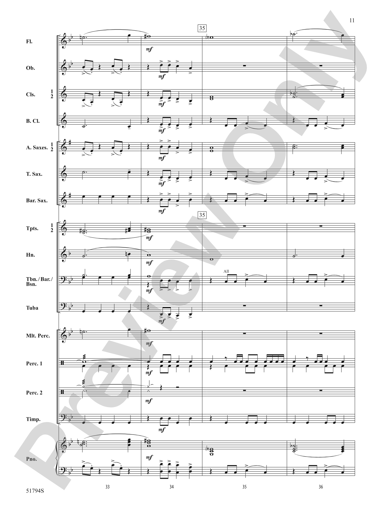 Gotham Nights: Concert Band Conductor Score & Parts