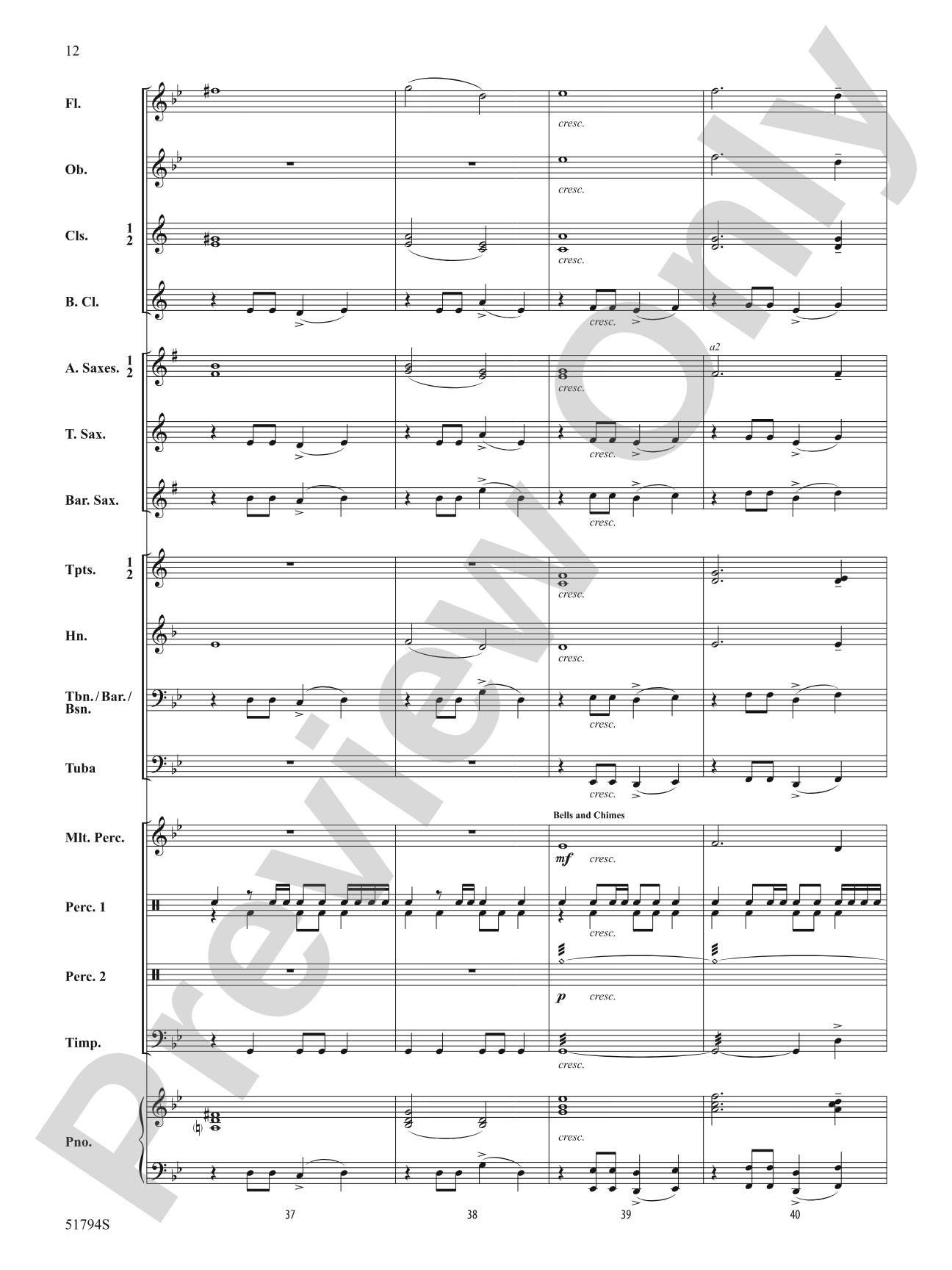 Gotham Nights: Concert Band Conductor Score & Parts