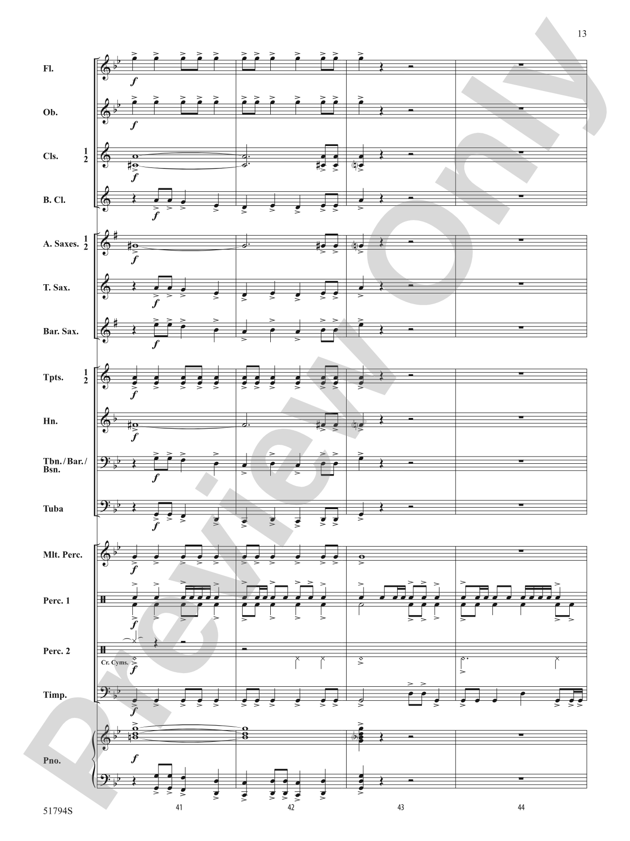 Gotham Nights: Concert Band Conductor Score & Parts