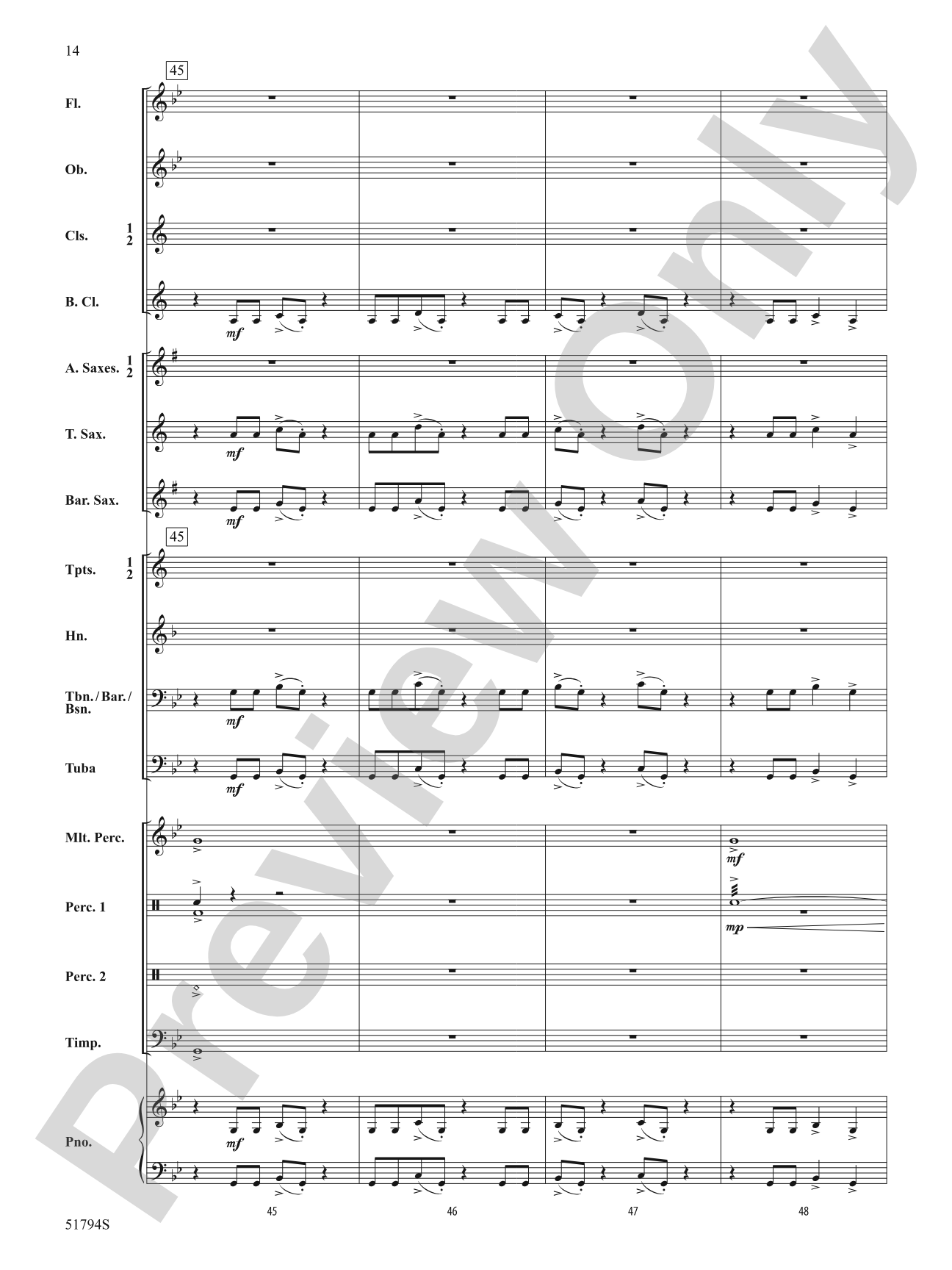 Gotham Nights: Concert Band Conductor Score & Parts