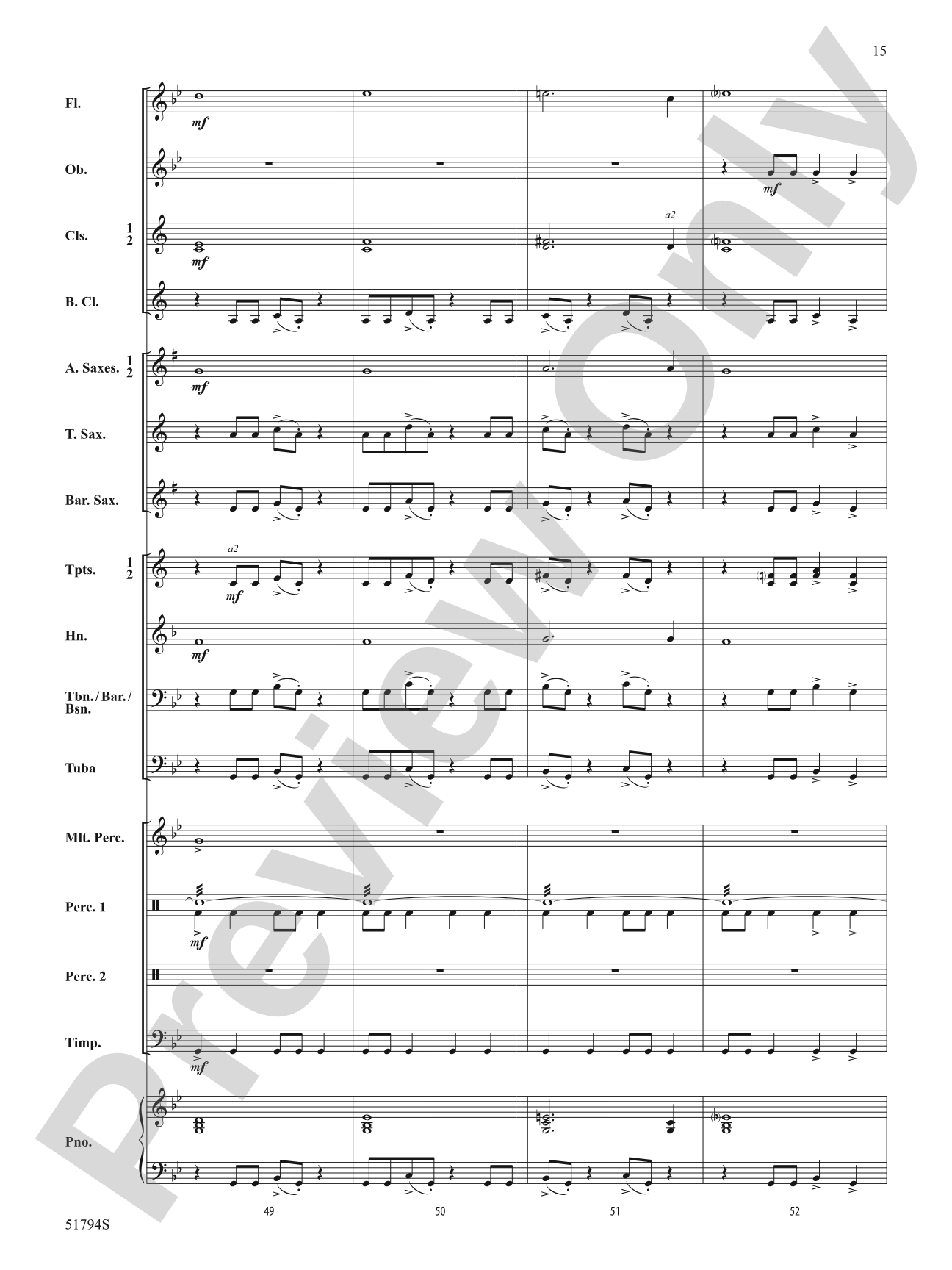 Gotham Nights: Concert Band Conductor Score & Parts