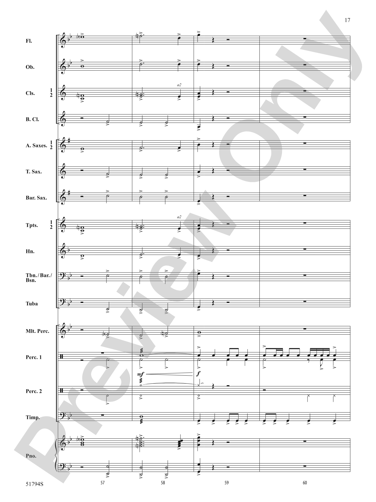 Gotham Nights: Concert Band Conductor Score & Parts