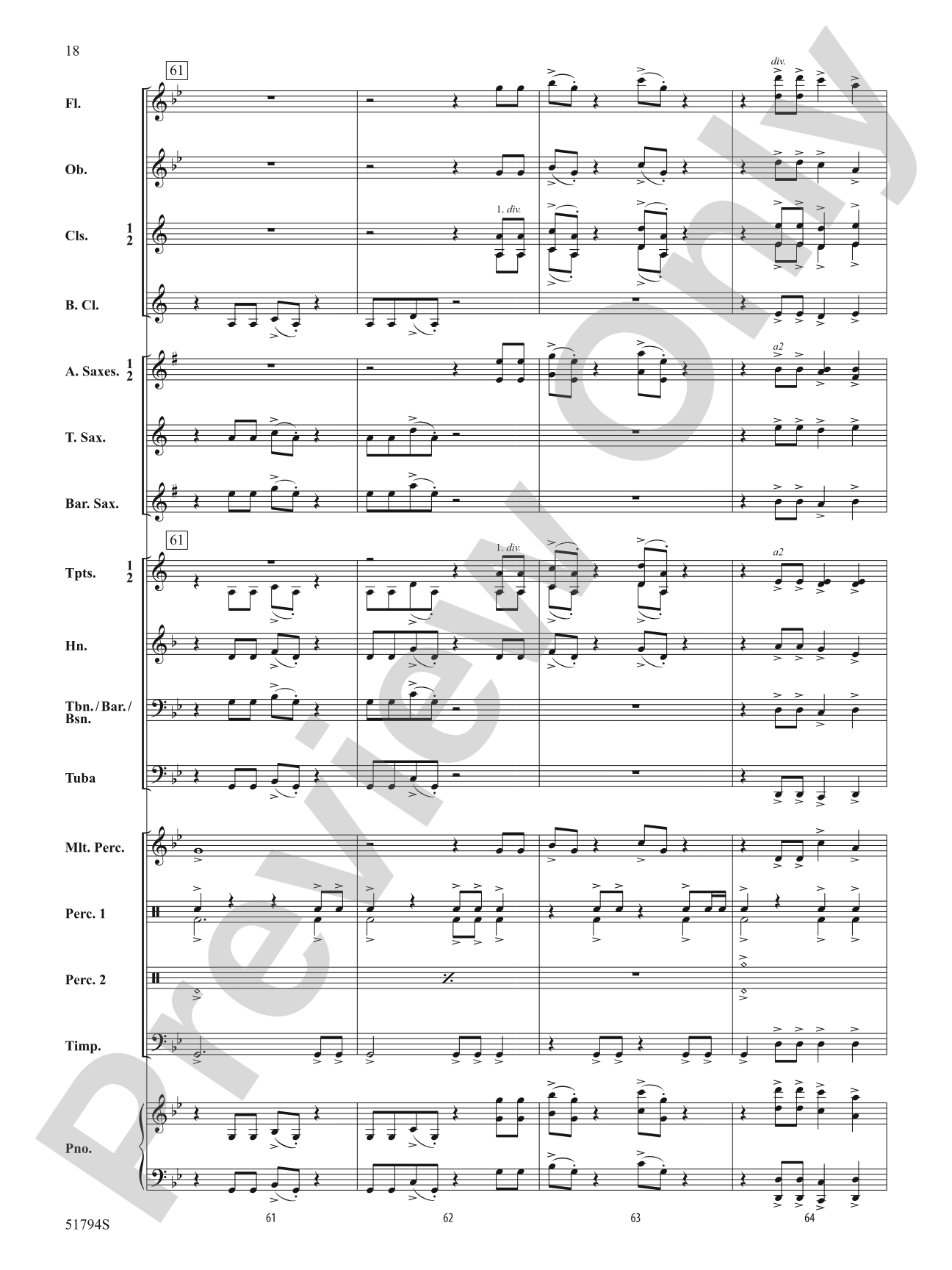 Gotham Nights: Concert Band Conductor Score & Parts