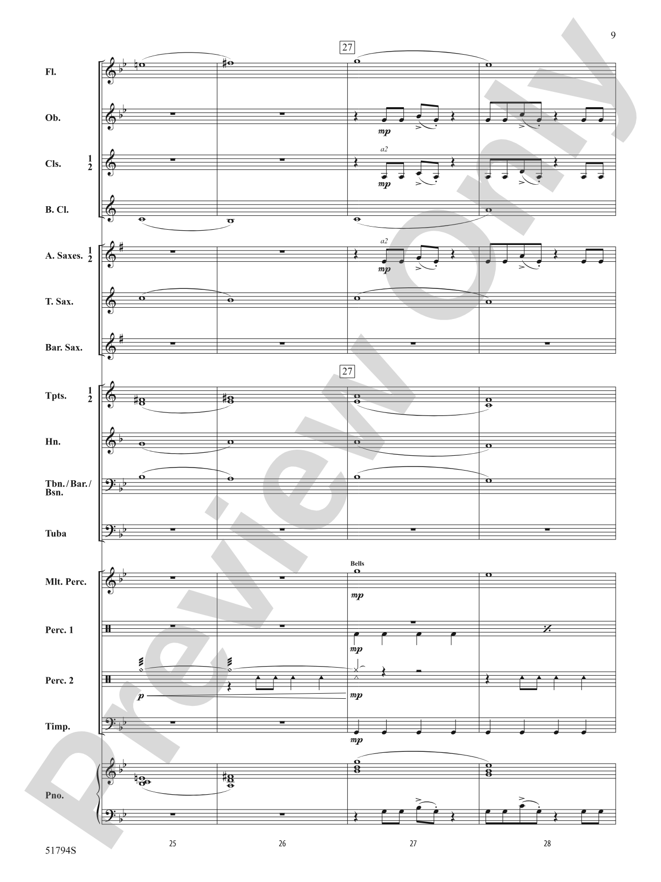 Gotham Nights: Concert Band Conductor Score & Parts
