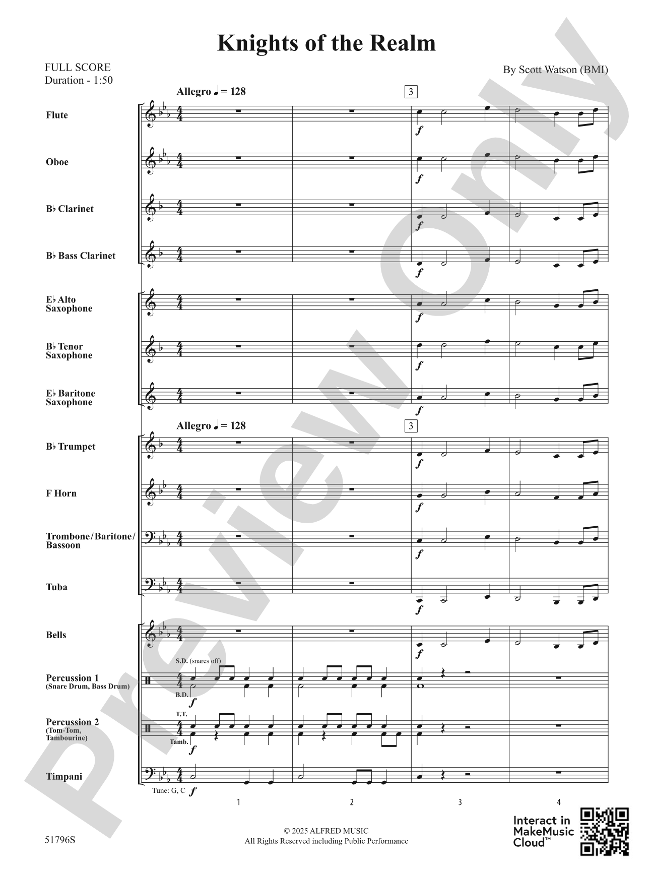 Knights of the Realm: Concert Band Conductor Score & Parts