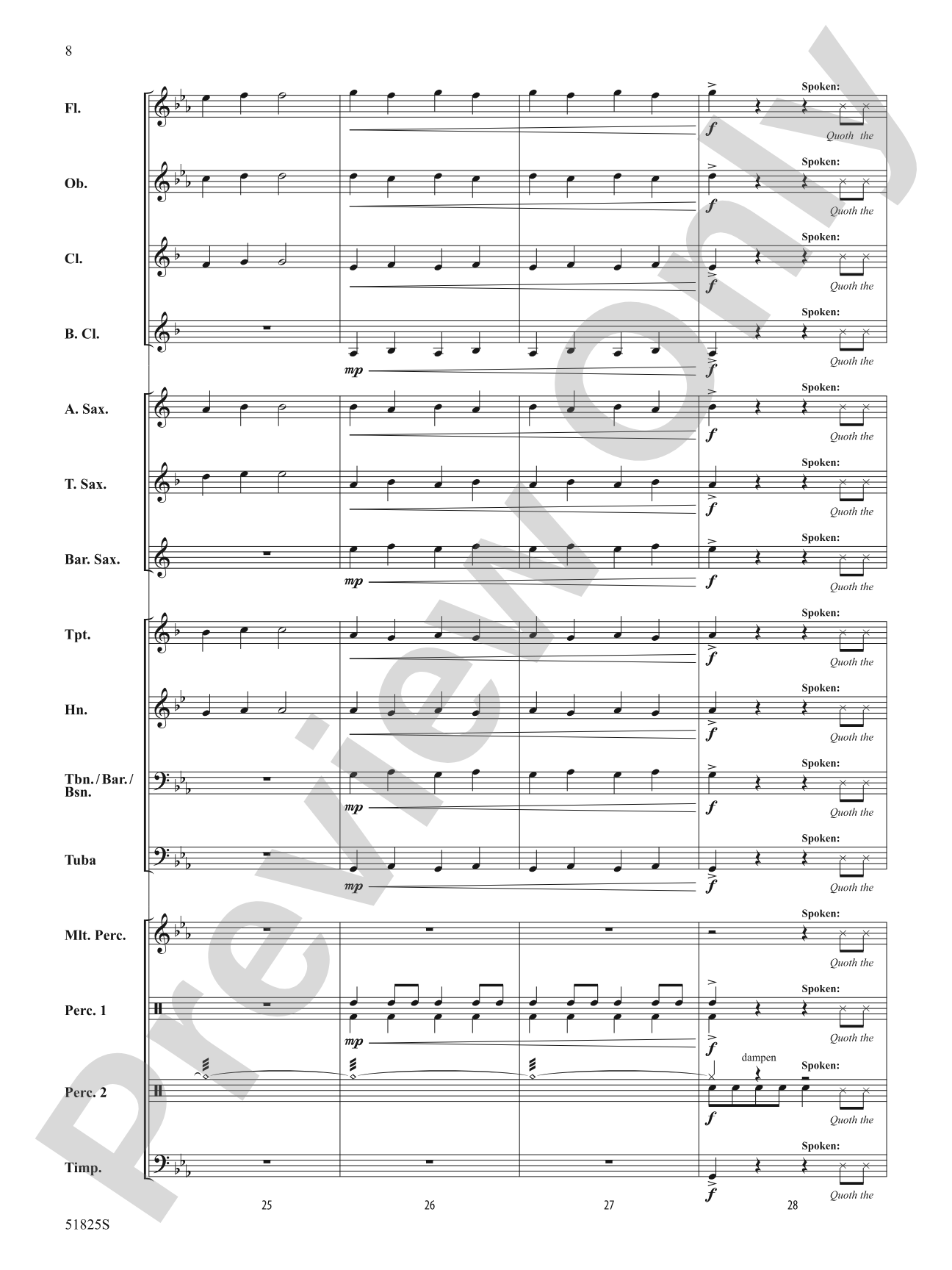 The Raven: Concert Band Conductor Score & Parts