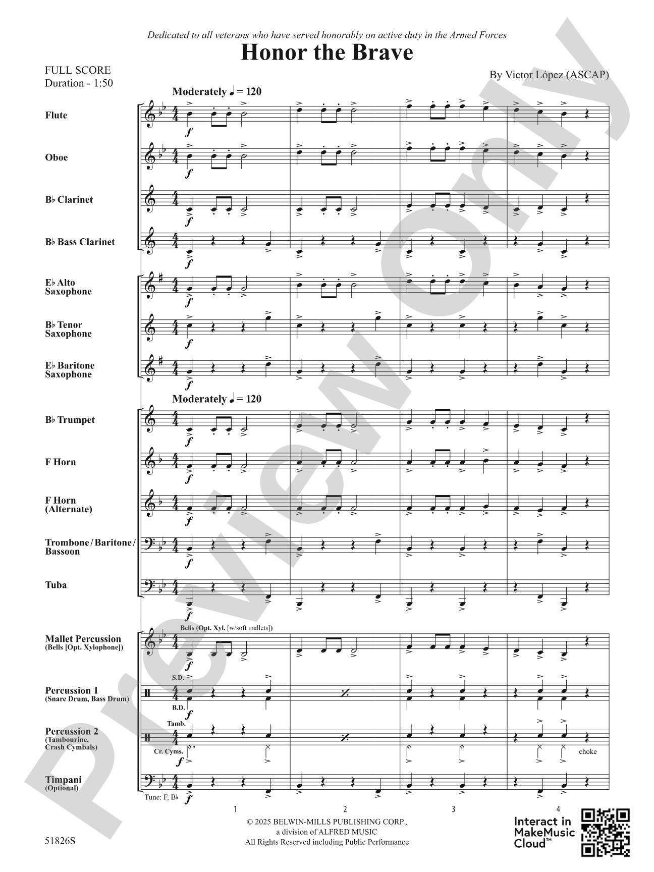 Honor the Brave: Concert Band Conductor Score & Parts