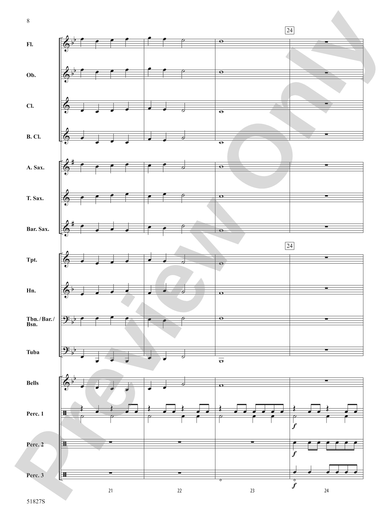 A Castle in the Woods: Concert Band Conductor Score & Parts