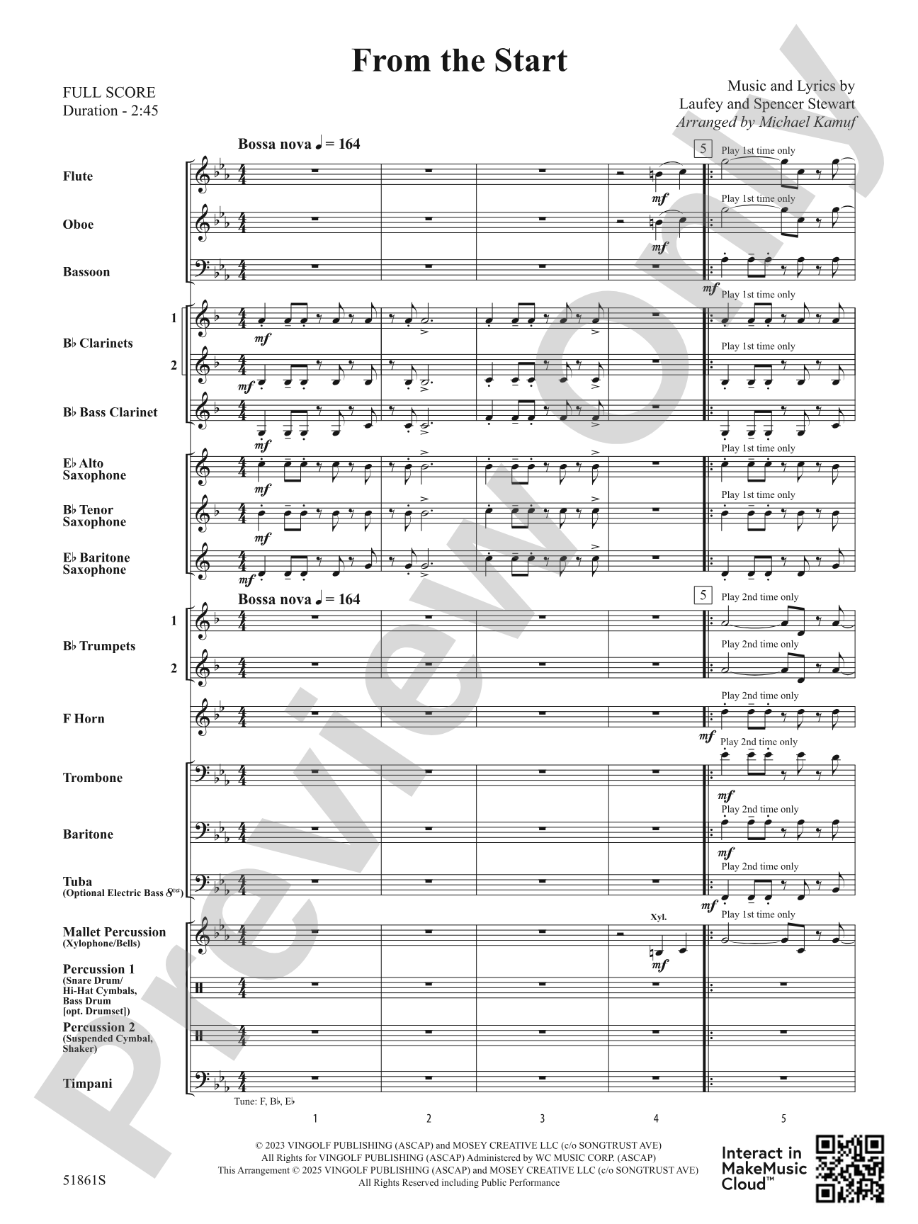 From the Start: Concert Band Conductor Score & Parts