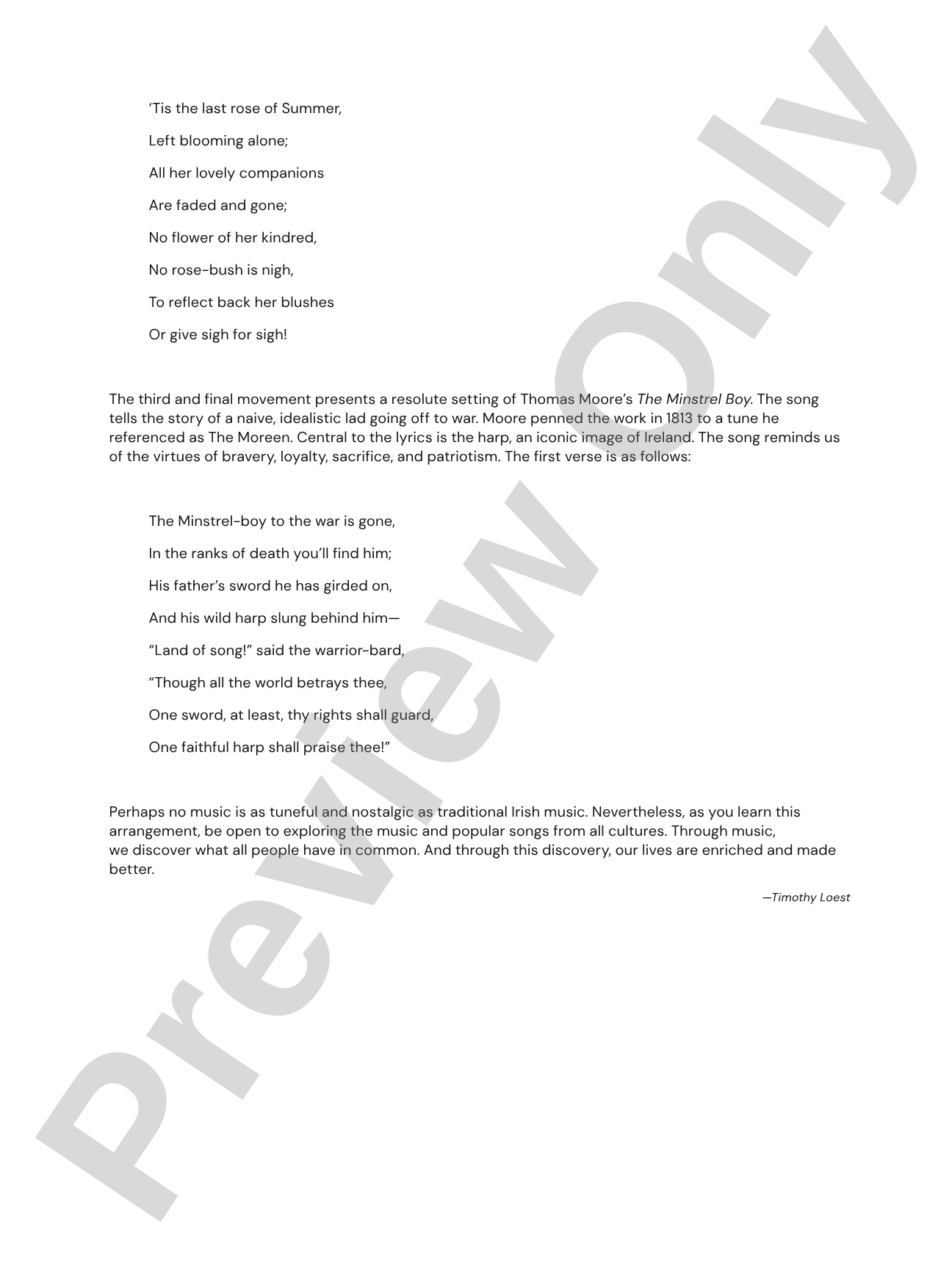 Land of Harp and Song: Concert Band Conductor Score & Parts