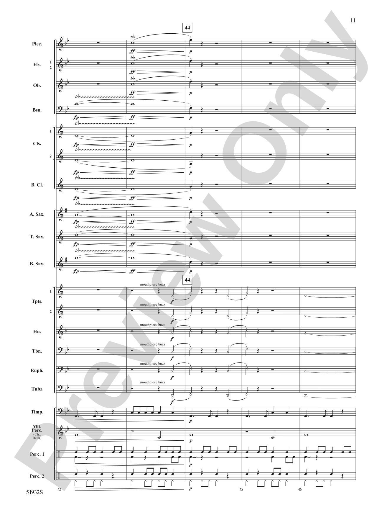 Danza Zanzare: Concert Band Conductor Score & Parts