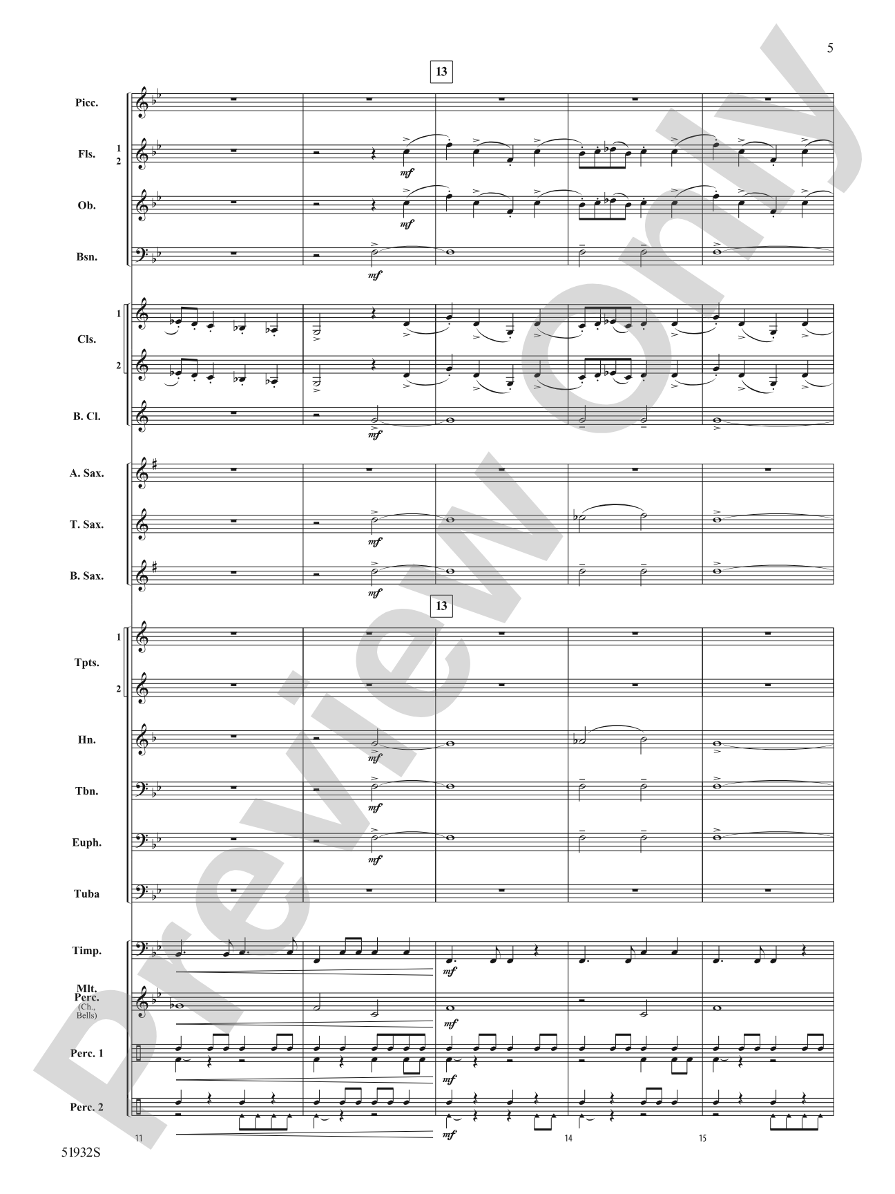 Danza Zanzare: Concert Band Conductor Score & Parts