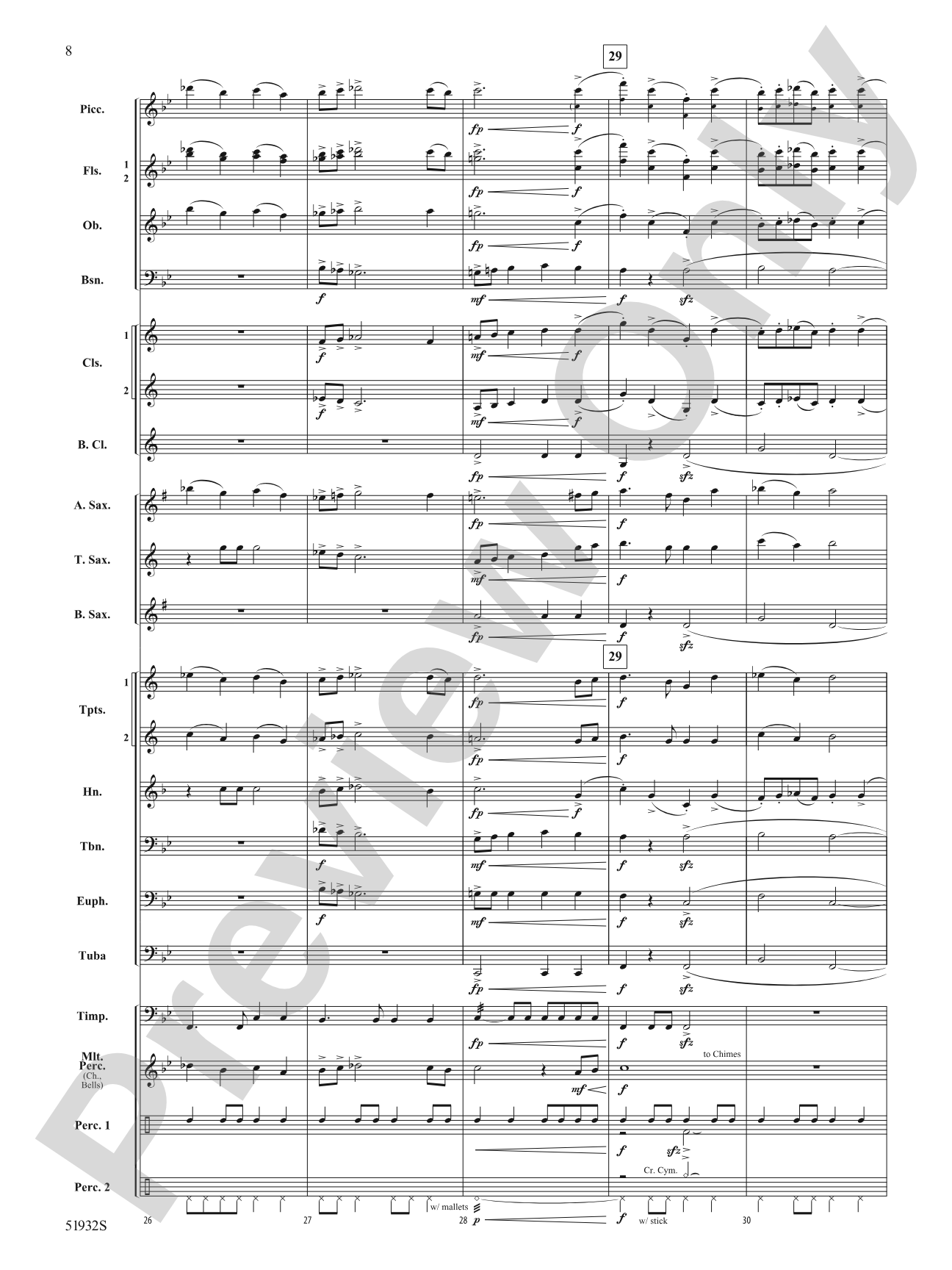Danza Zanzare: Concert Band Conductor Score & Parts