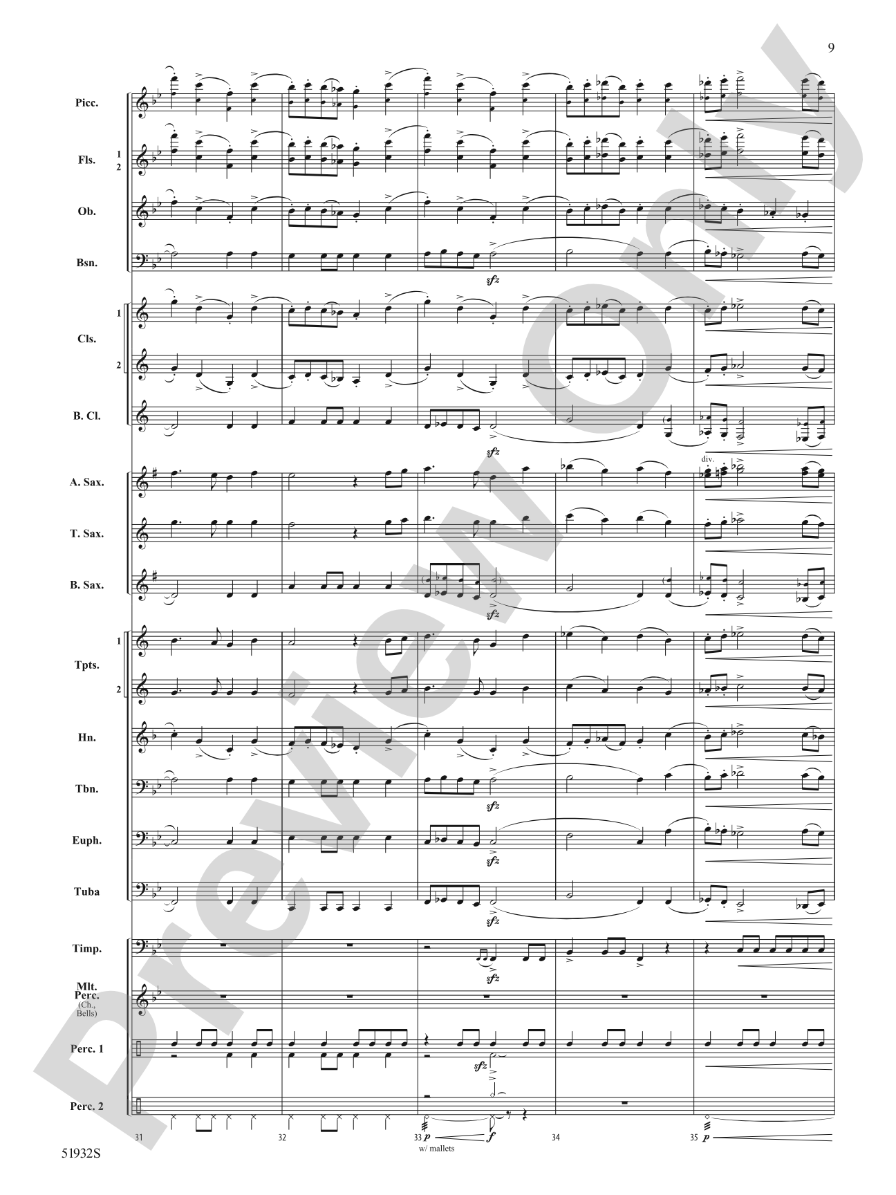 Danza Zanzare: Concert Band Conductor Score & Parts
