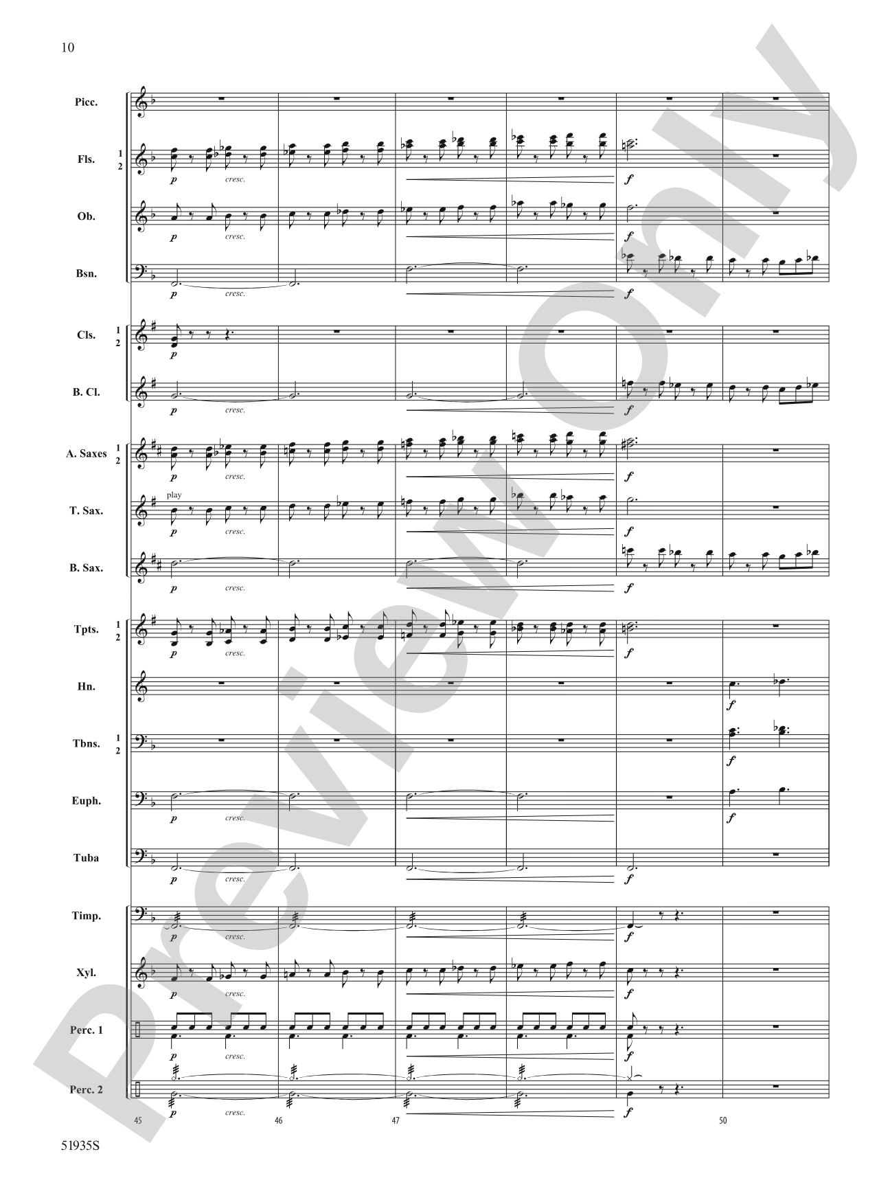 Midnight March: Concert Band Conductor Score & Parts