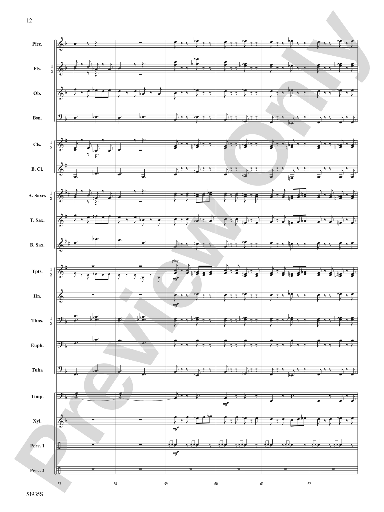 Midnight March: Concert Band Conductor Score & Parts