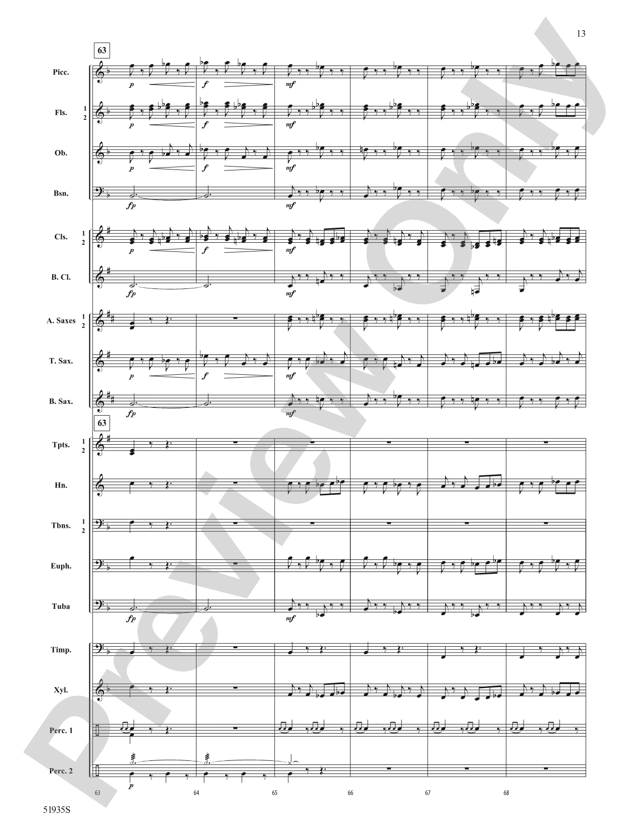 Midnight March: Concert Band Conductor Score & Parts