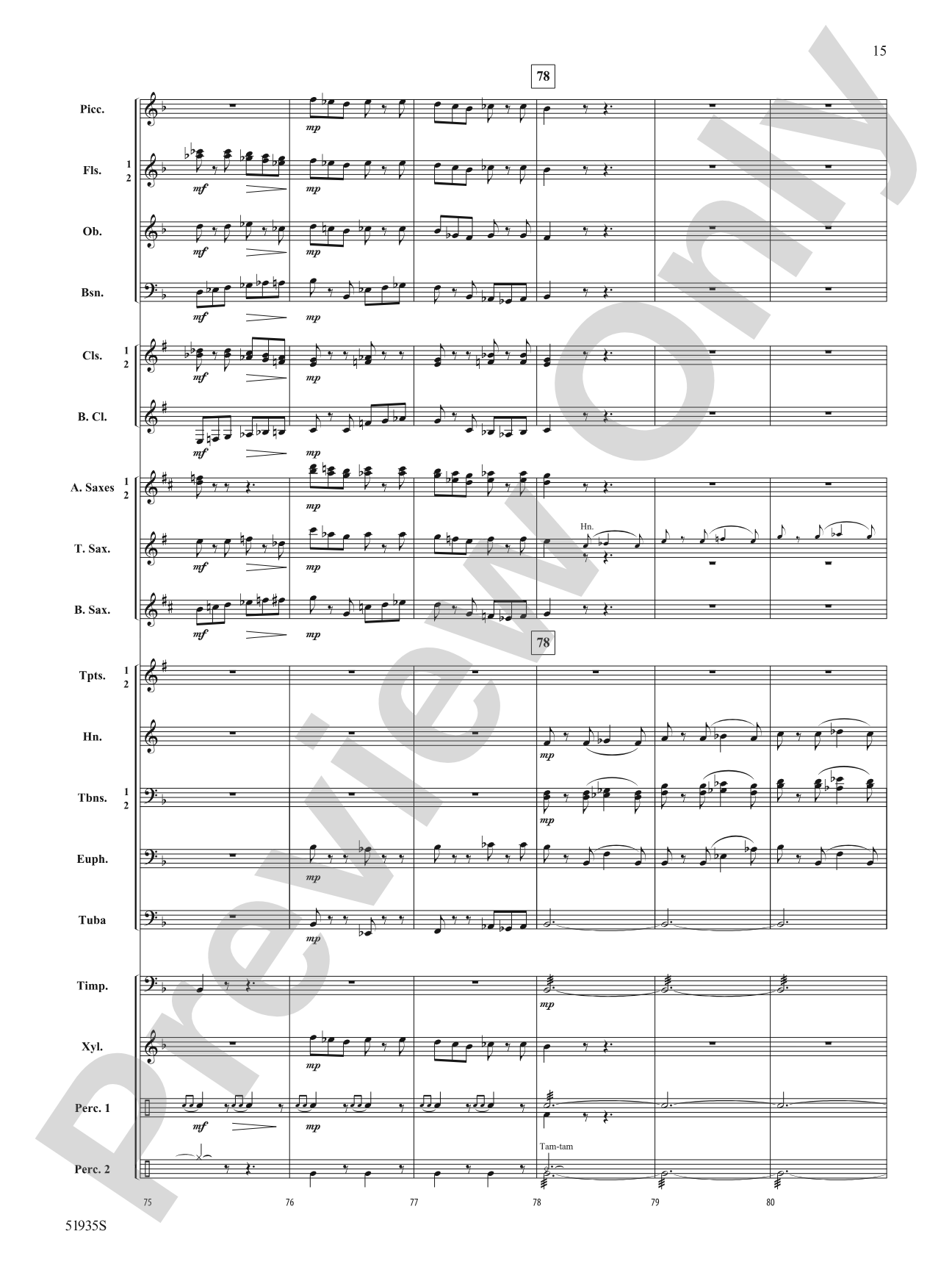 Midnight March: Concert Band Conductor Score & Parts
