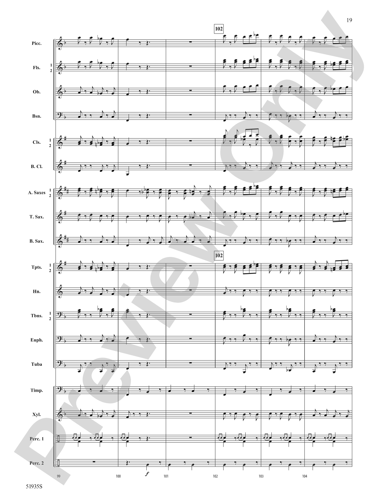 Midnight March: Concert Band Conductor Score & Parts