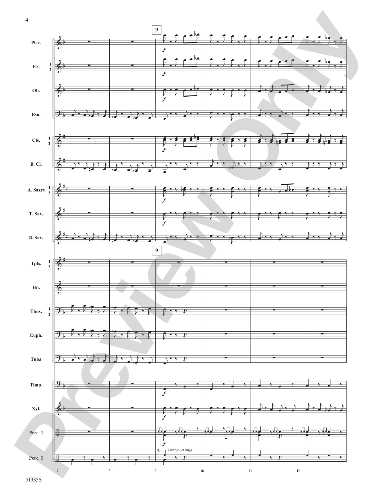 Midnight March: Concert Band Conductor Score & Parts