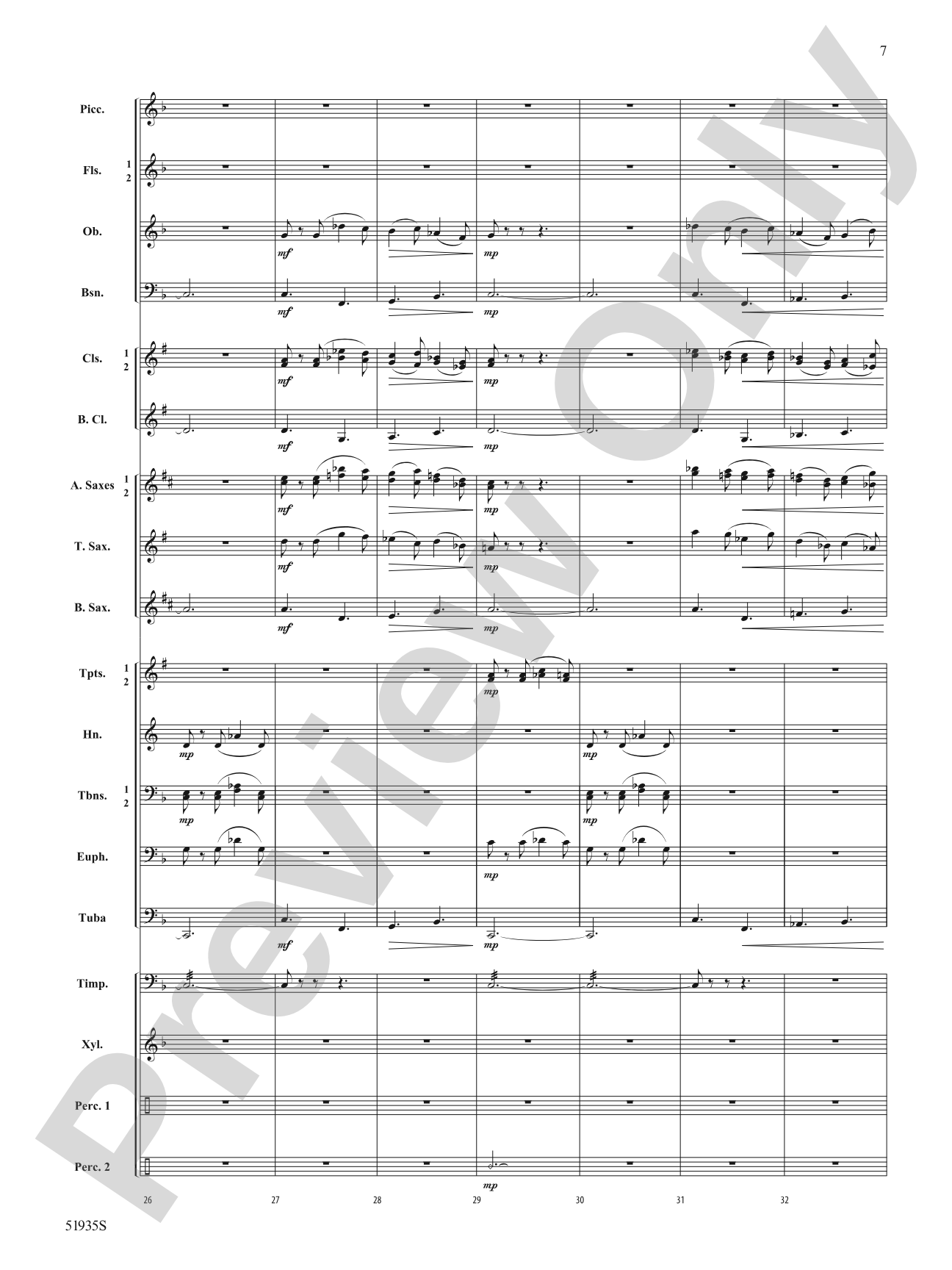 Midnight March: Concert Band Conductor Score & Parts