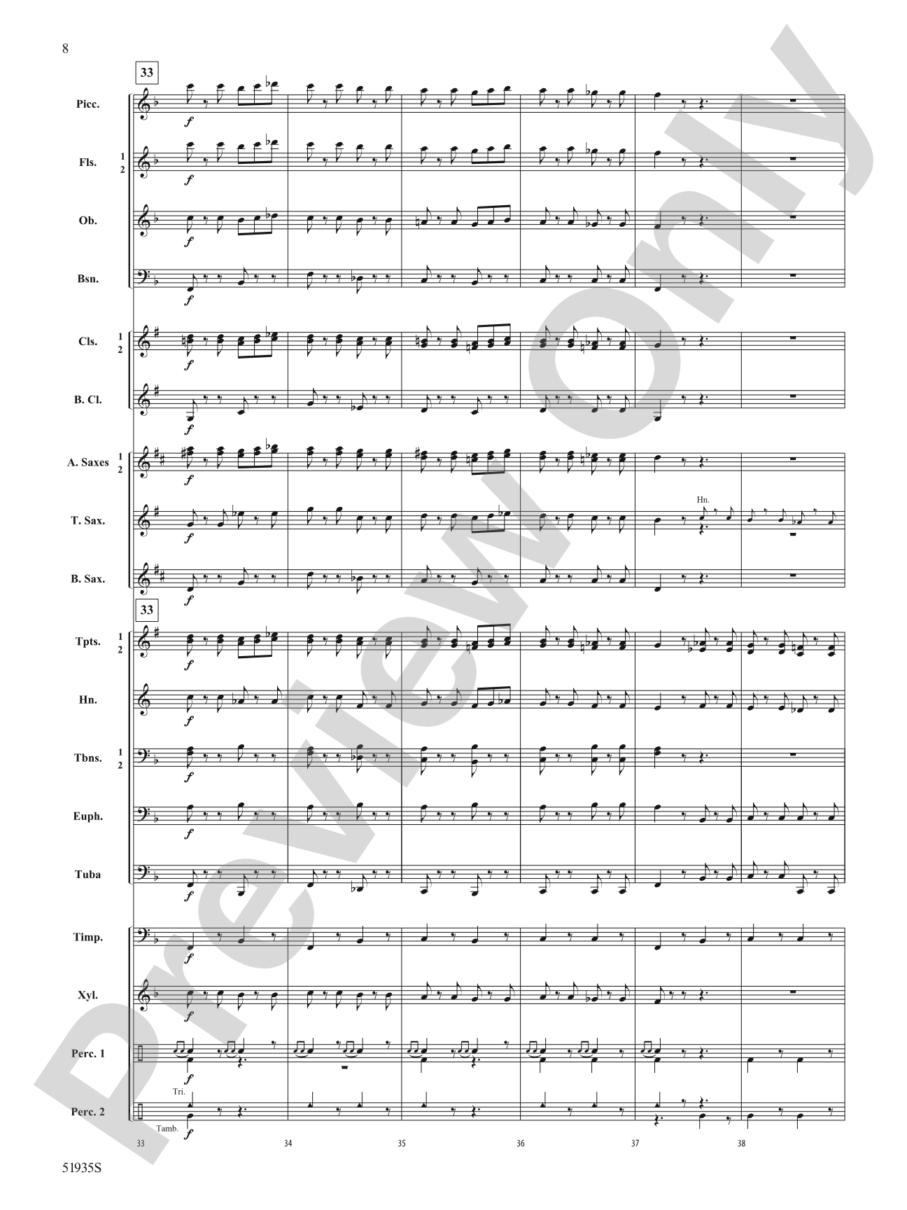 Midnight March: Concert Band Conductor Score & Parts